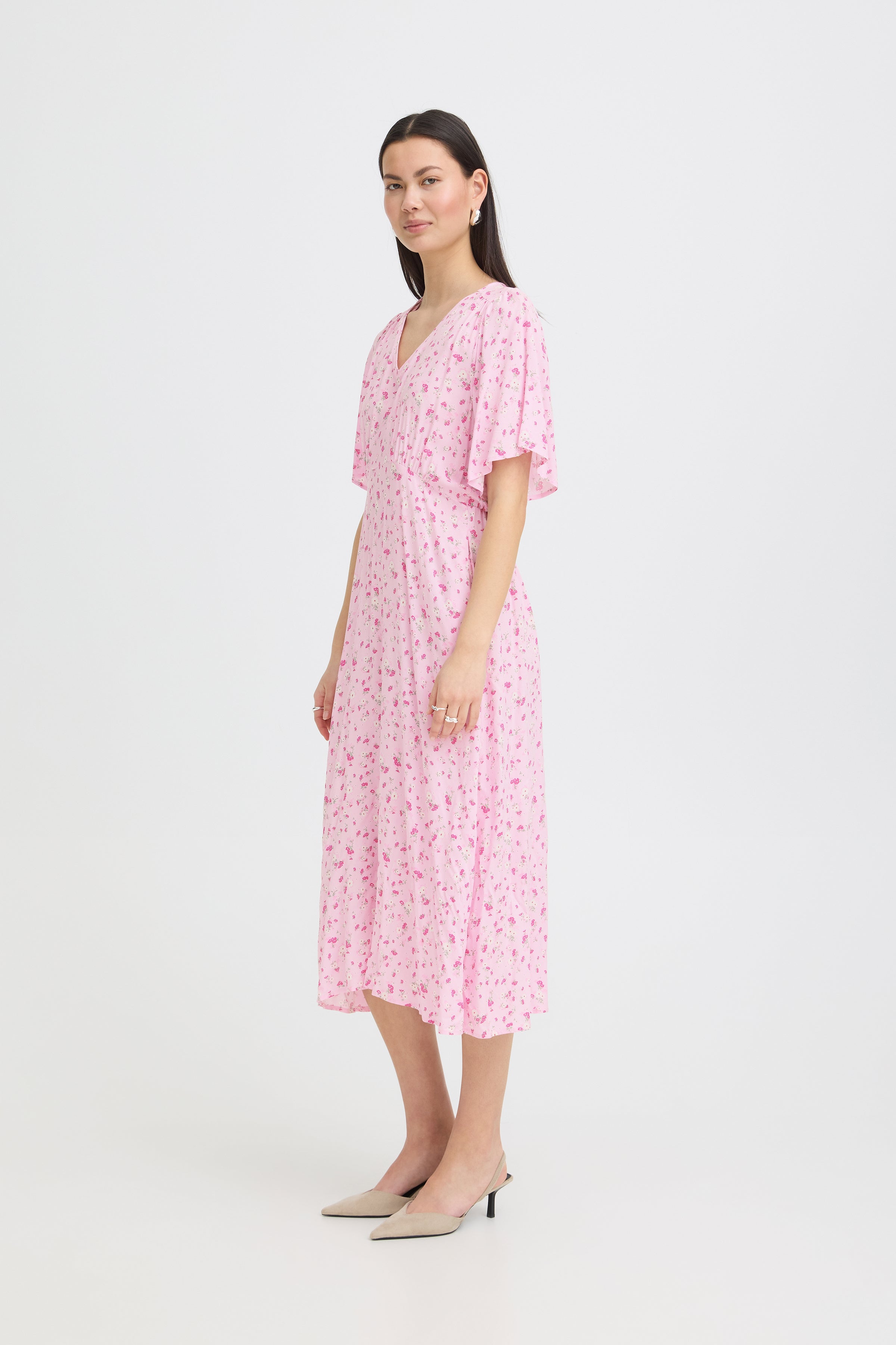 Vera Dress in Pink Lady Flower