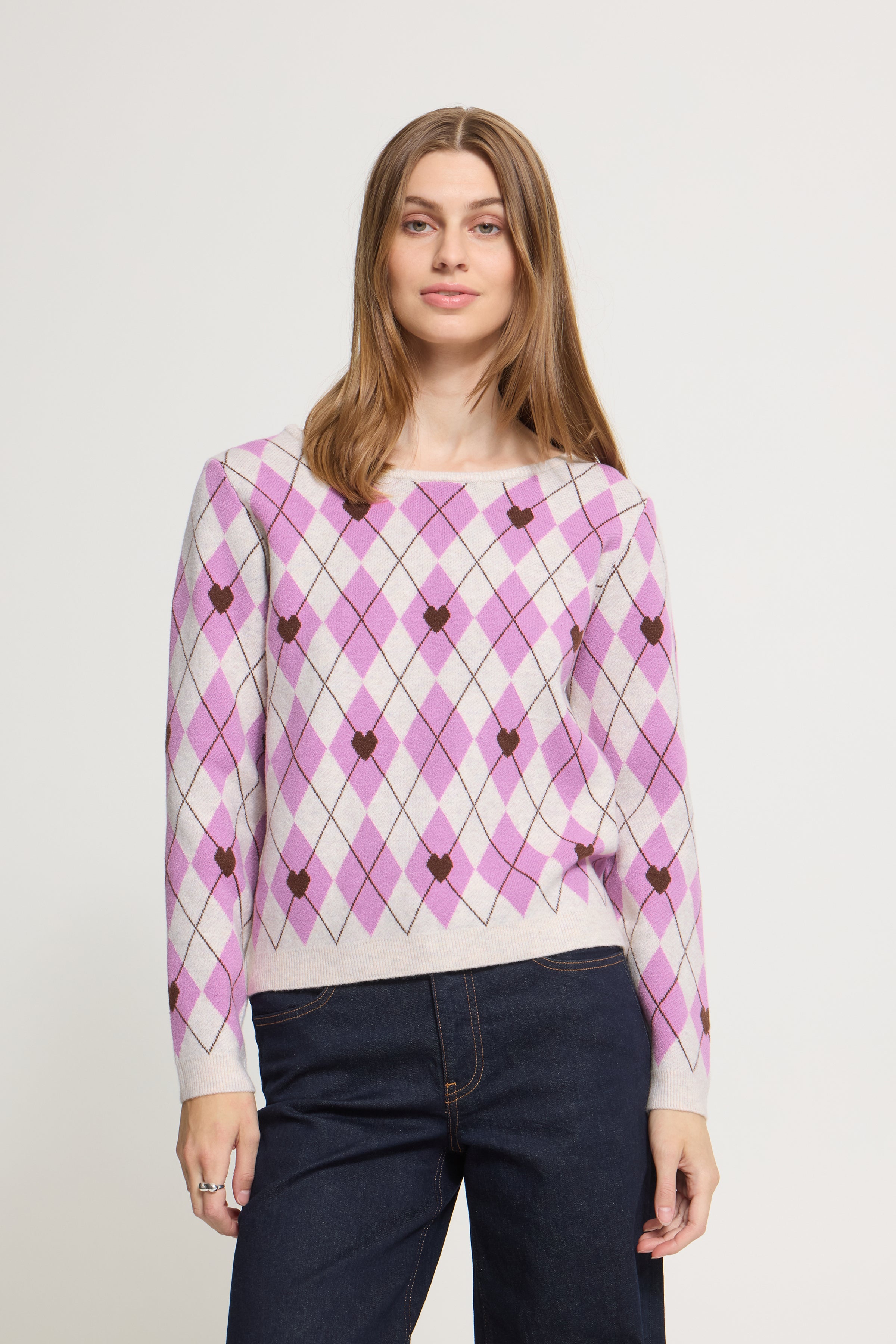 Brielle Knit in Oatmeal Melange Harlekin