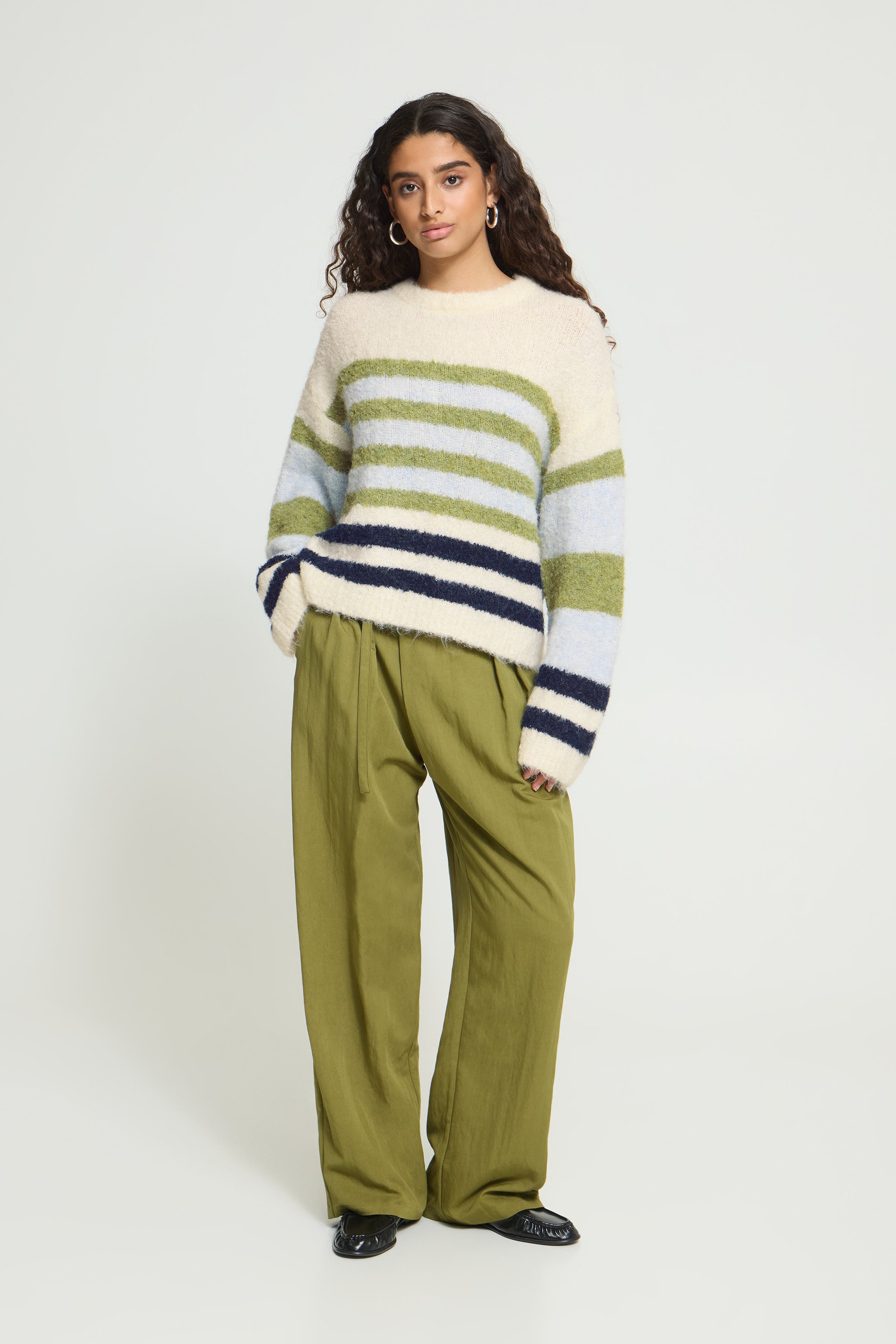 Bosele Pullover in Birch Blue Stripe
