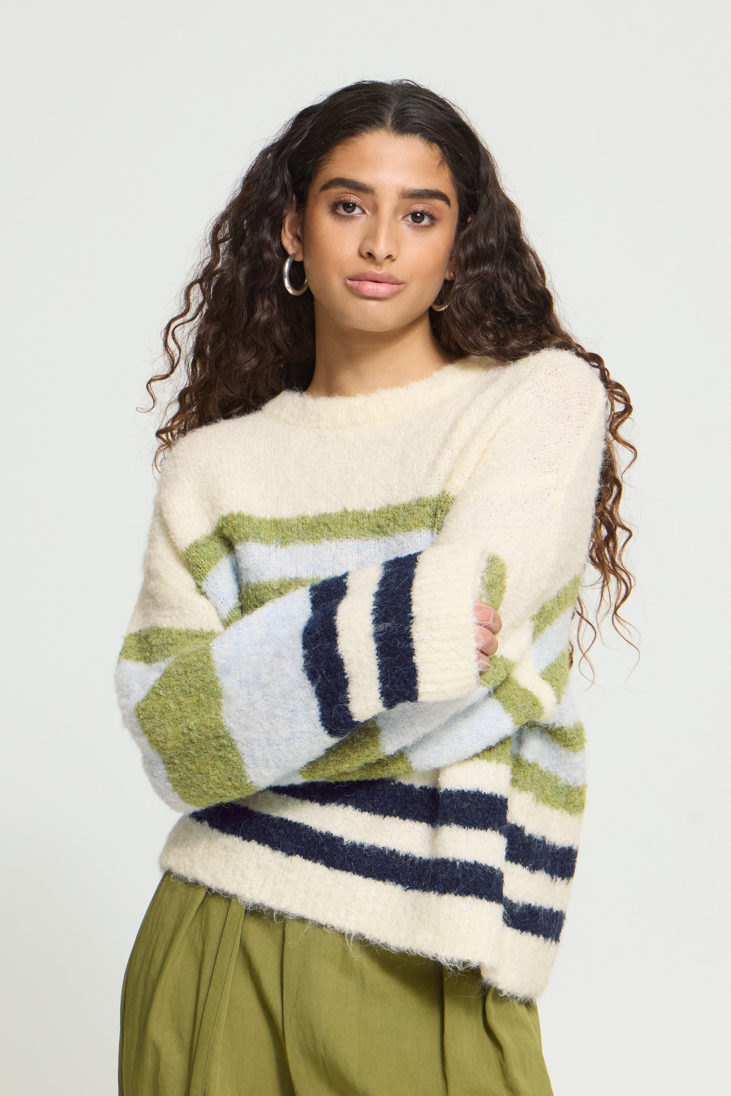 Bosele Pullover in Birch Blue Stripe