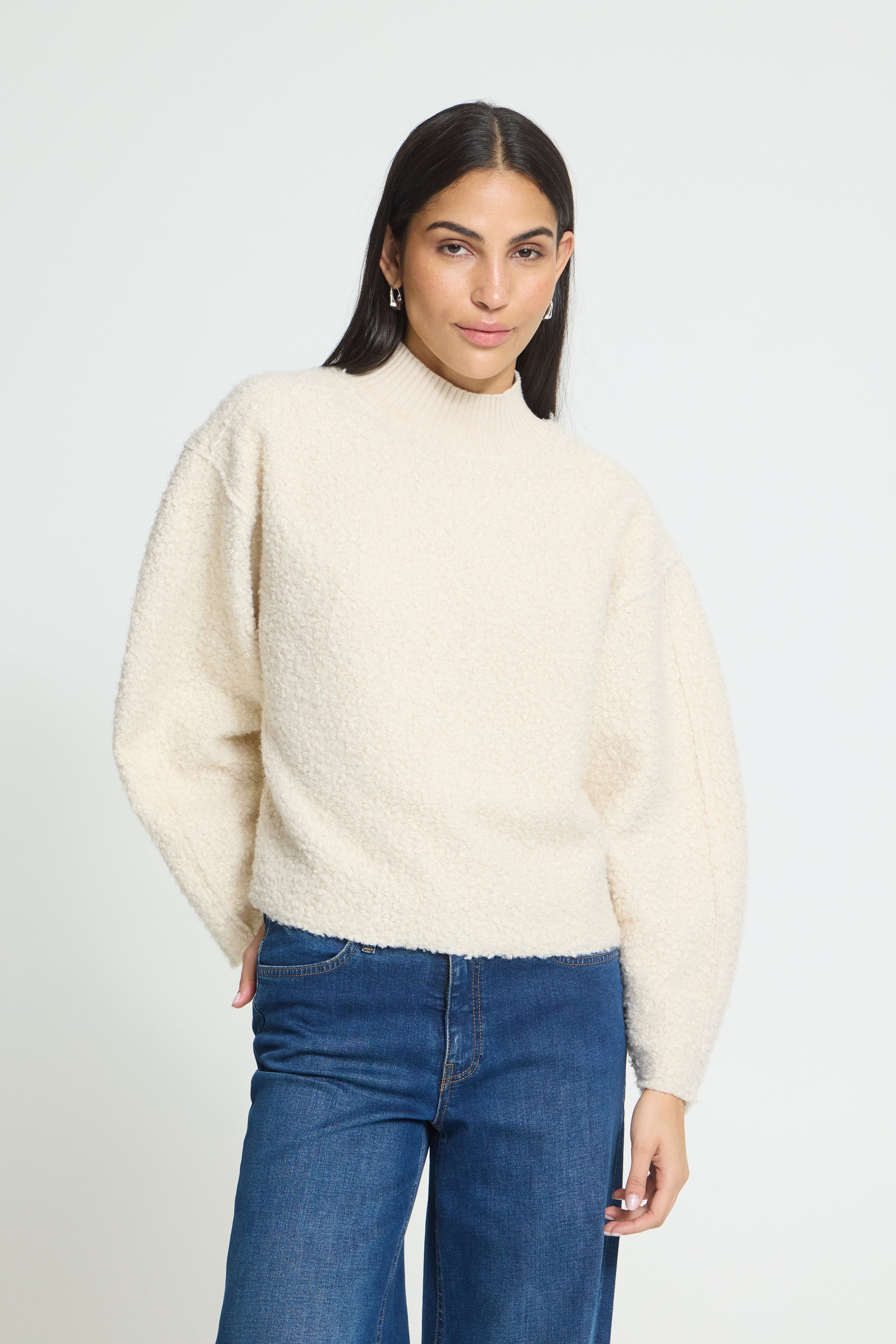 Curley Long Sleeve Knit in Birch