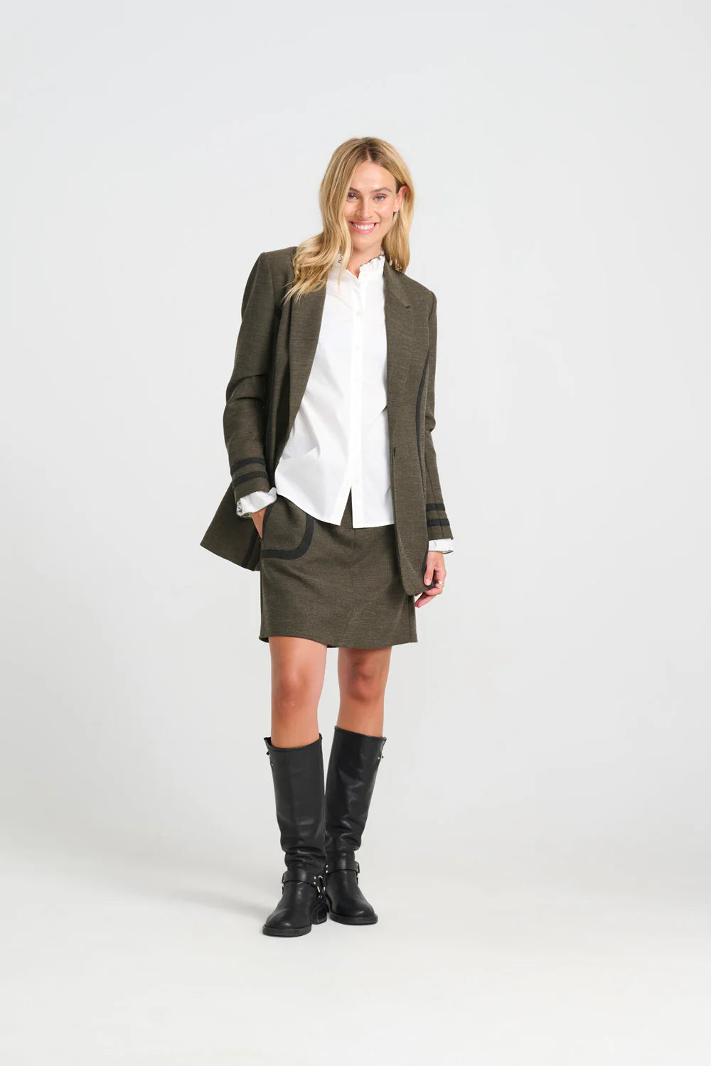 Rosling Skirt in Army/Grey