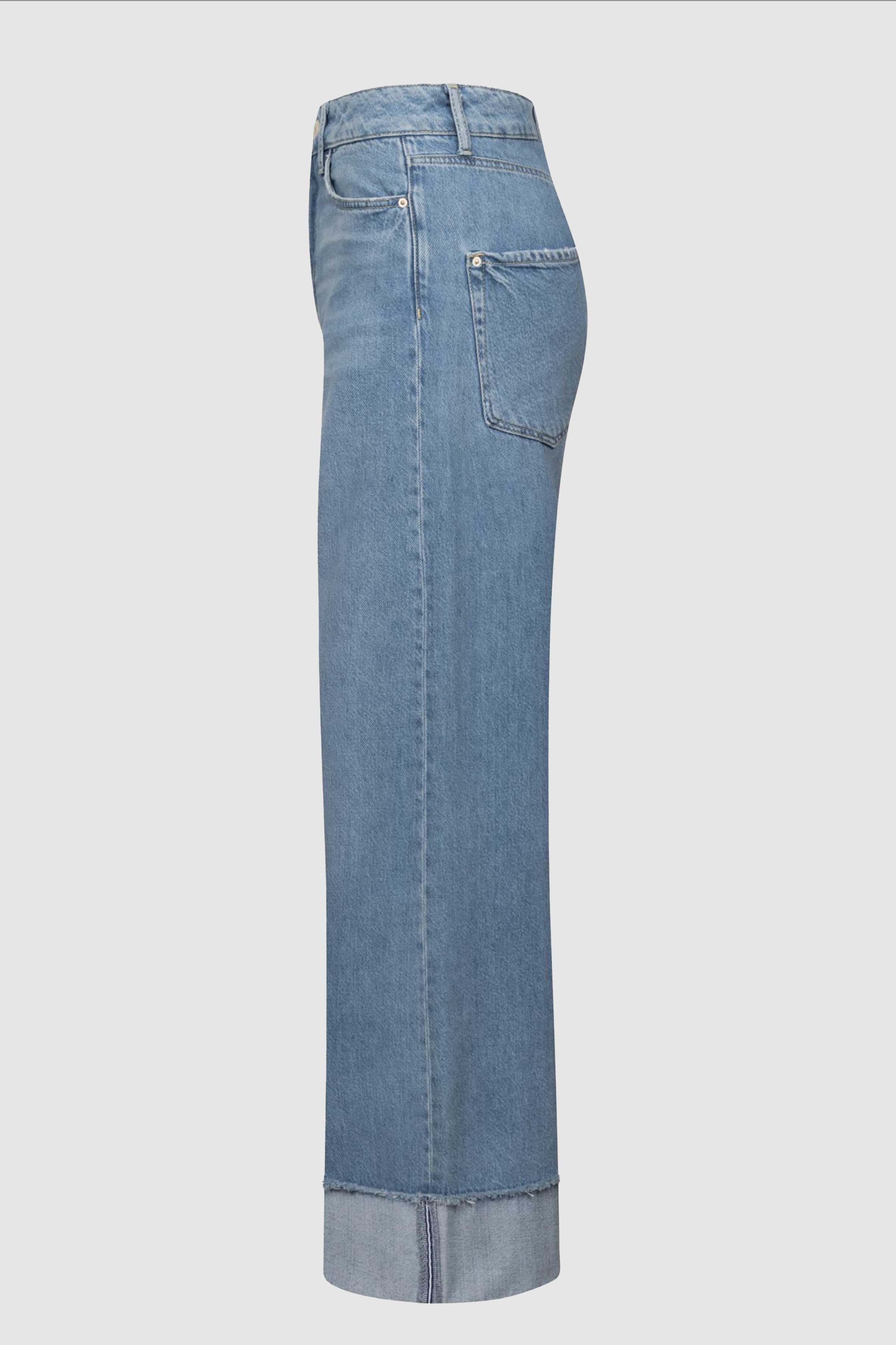 Sventy Turn Up Jean in Used Blue