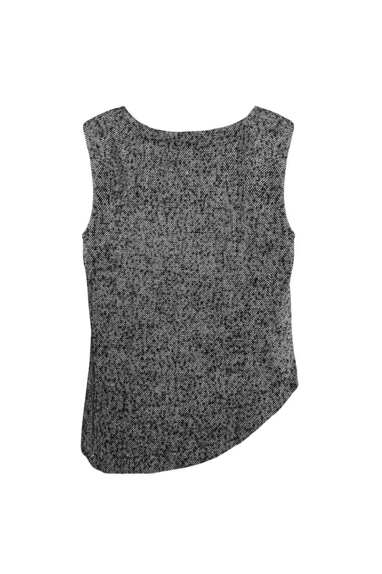 V-Neck Spencer Top in Black