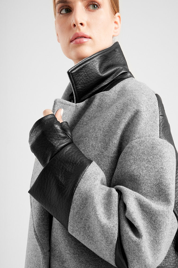 Explorer Wool Blend Coat in Grey