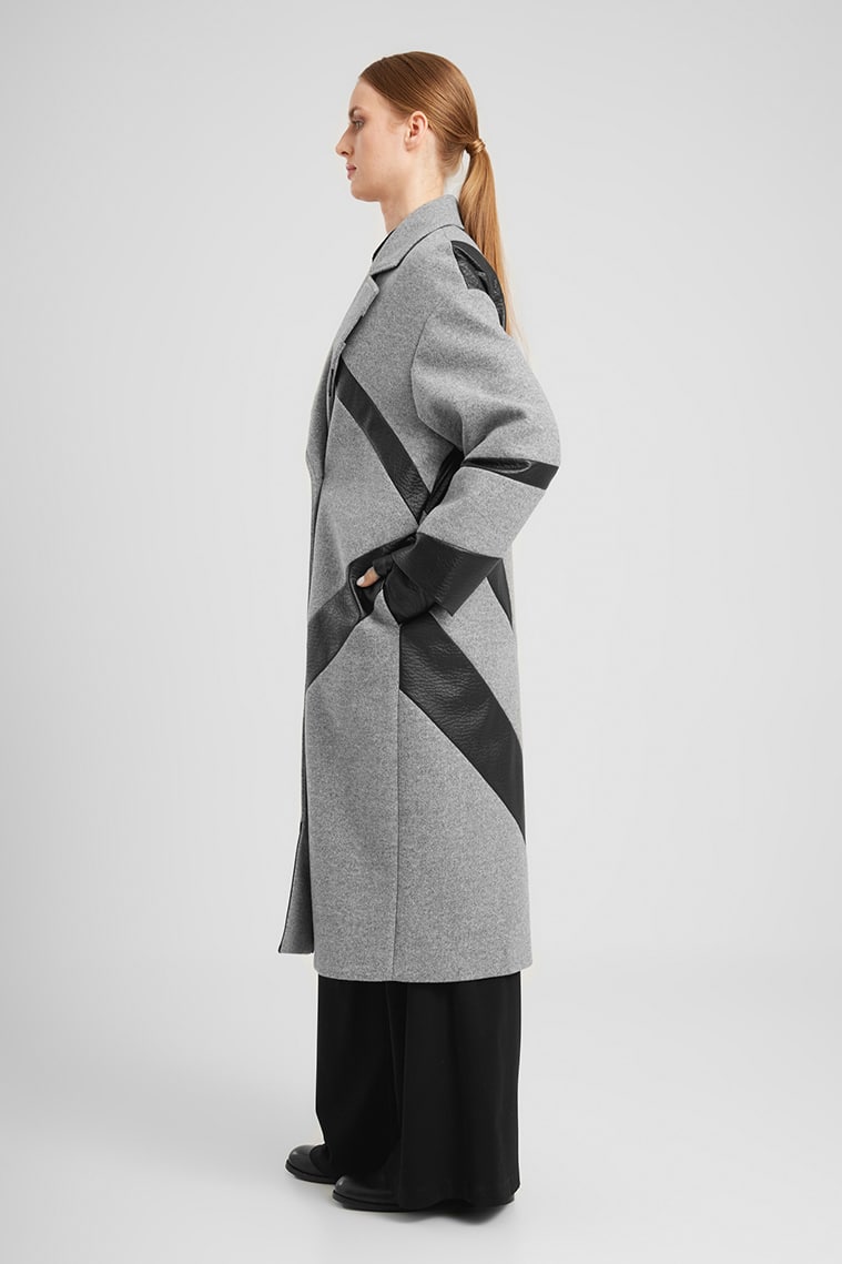Explorer Wool Blend Coat in Grey