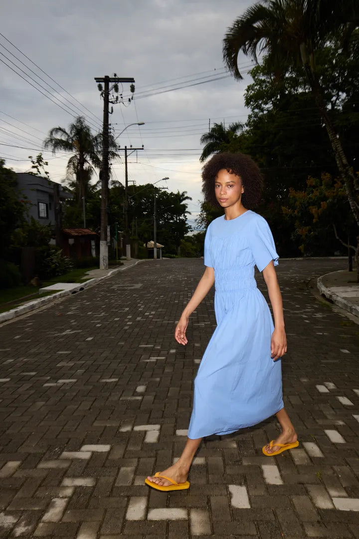 Gwenda Dress in Blue/White Check