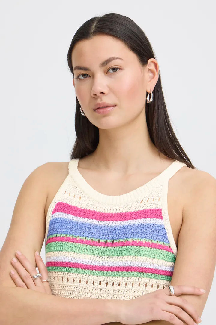 Florise Top in Very Berry Multi Stripe