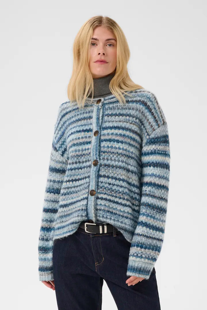 Hazel Cardigan in Blue Melange Multi