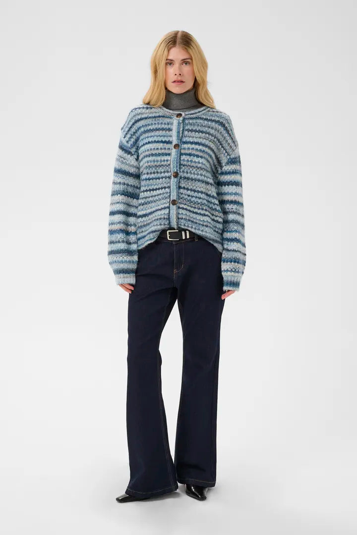 Hazel Cardigan in Blue Melange Multi