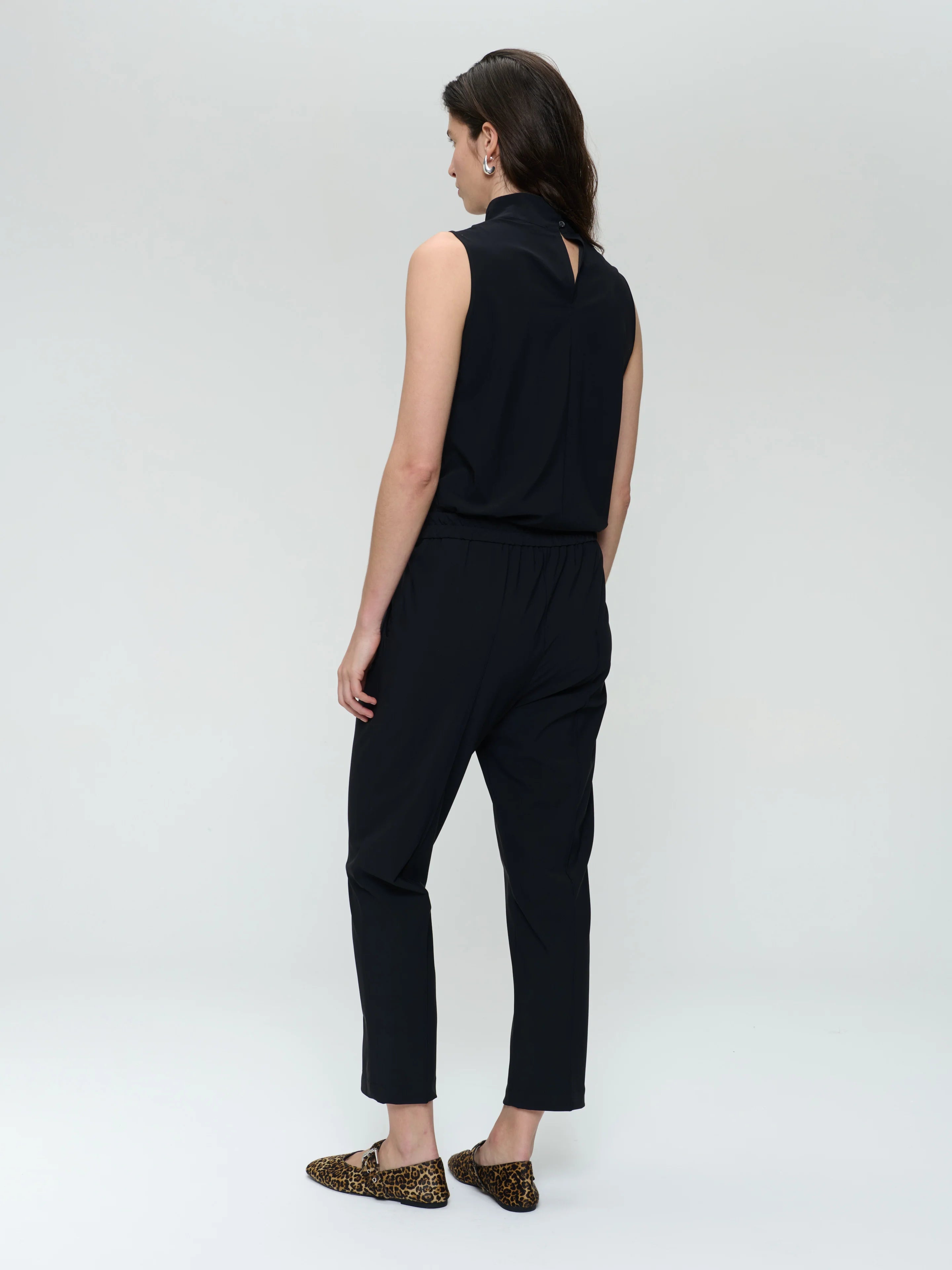 Lori Stretch Technical Jersey Pants in Black