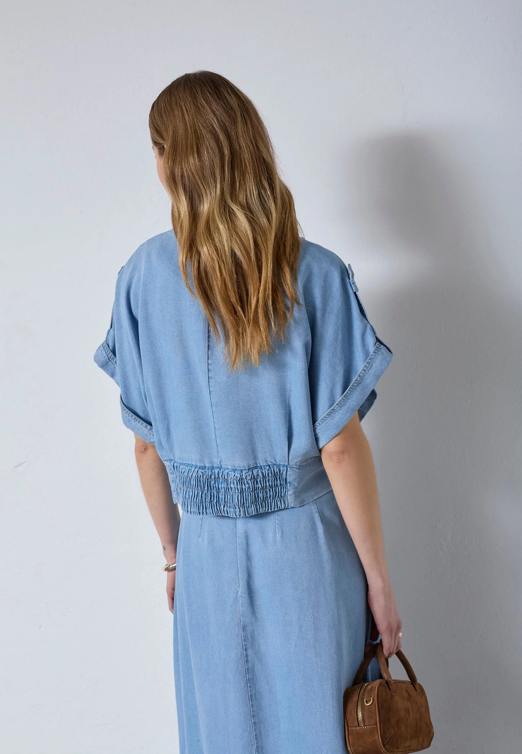 Tillycc Vest in Fade Denim