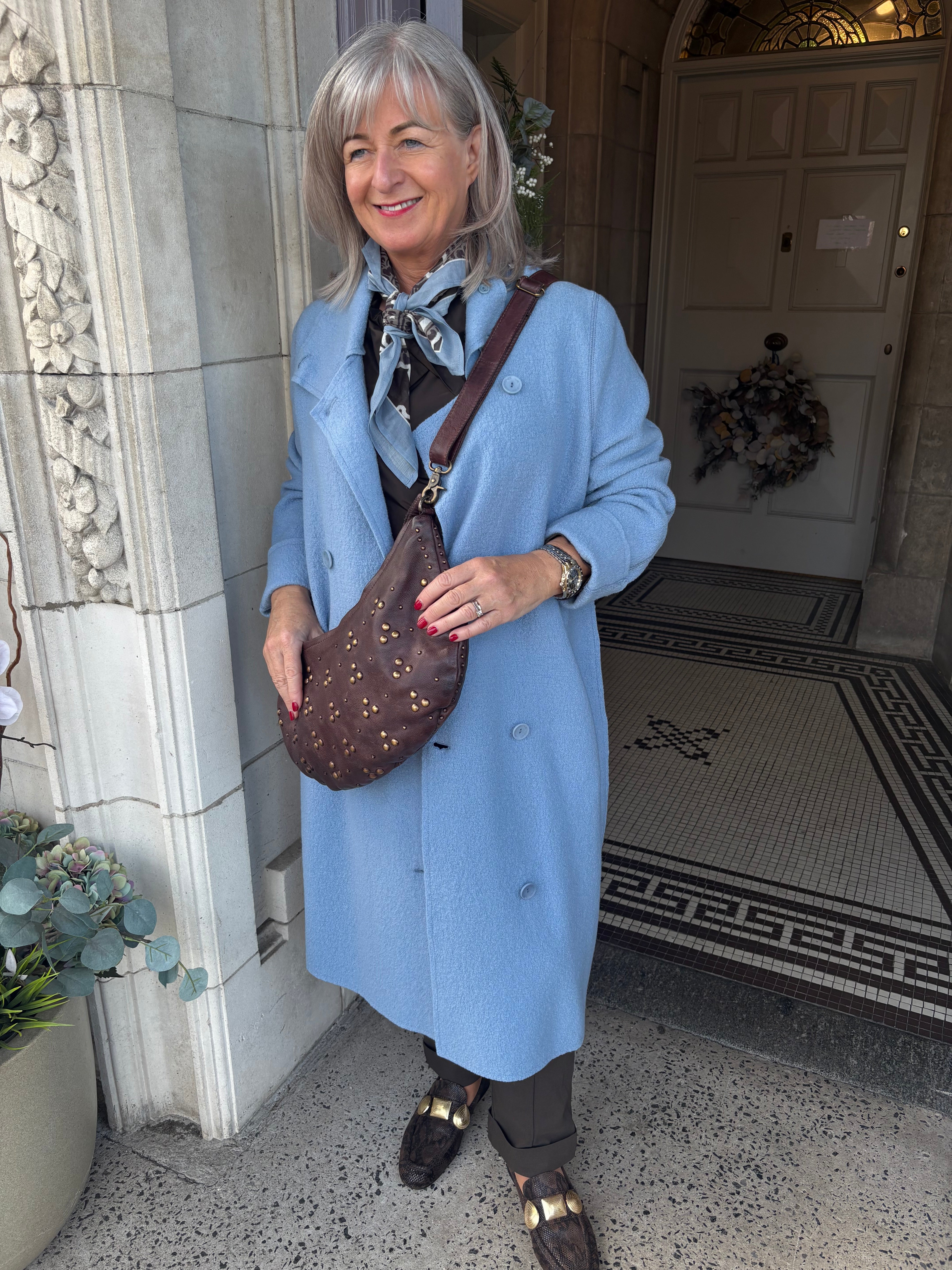 Coat in Light Blue