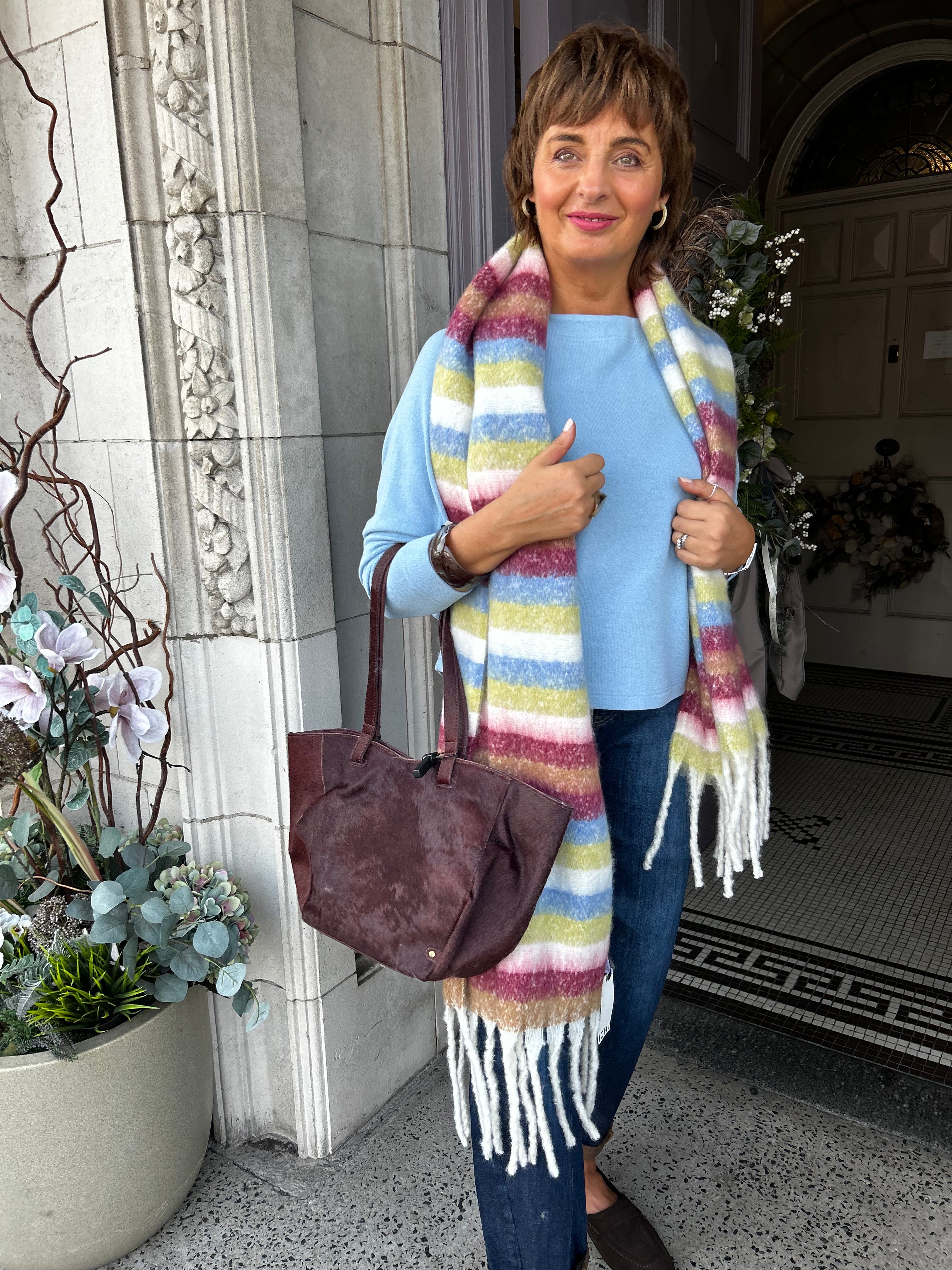 Soft Knit Jumper in Light Blue