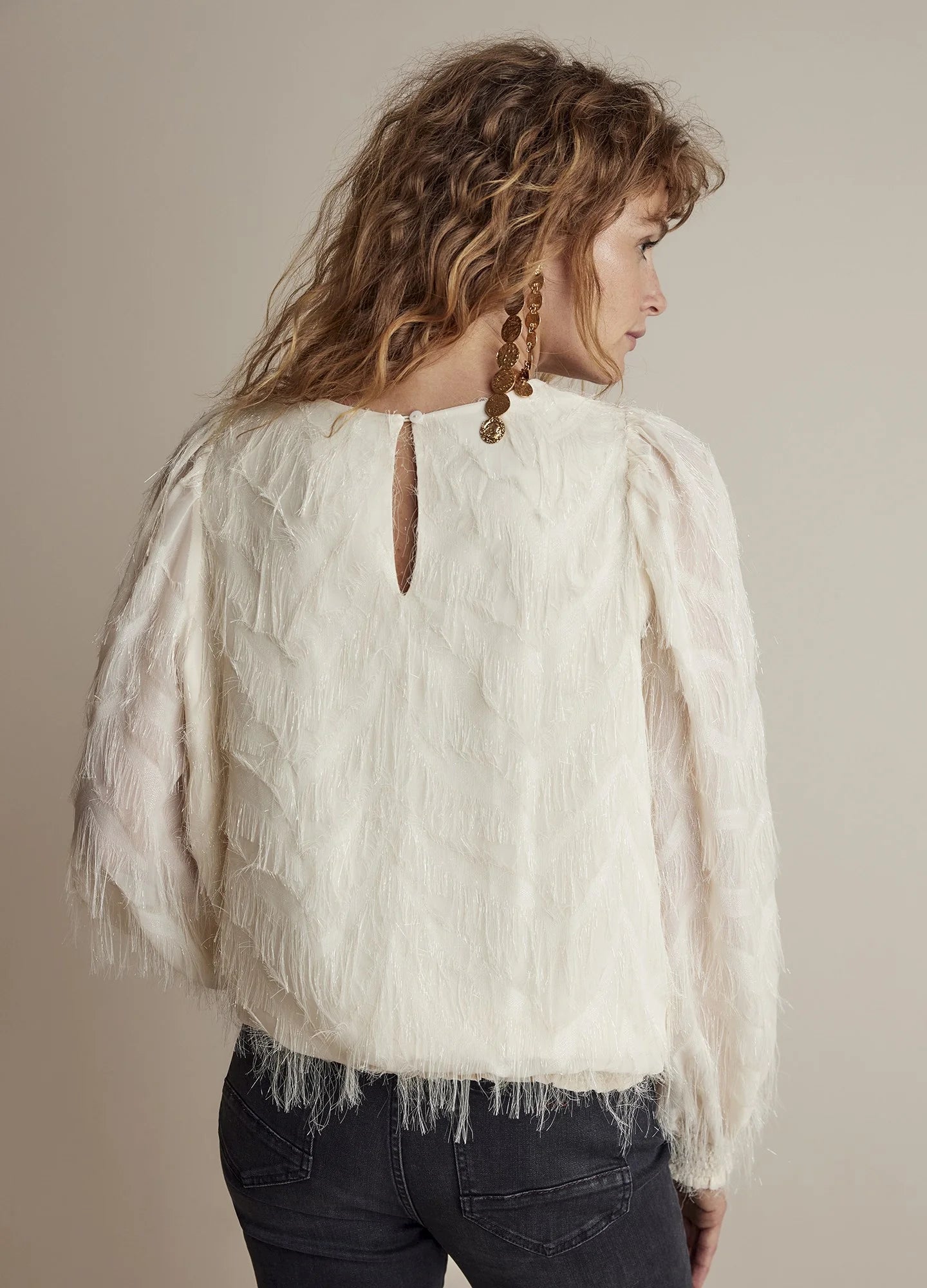 Fluffy Top in Ivory
