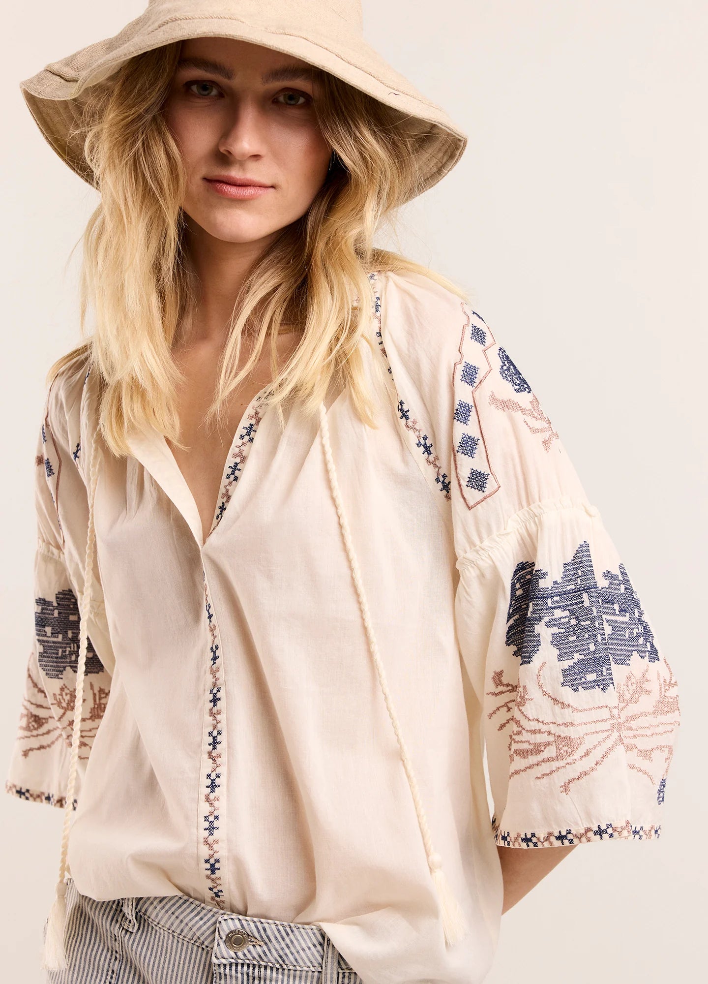 Bohemian Blouse in Off White