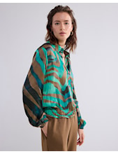 Tiger Bomber Blouse in Green