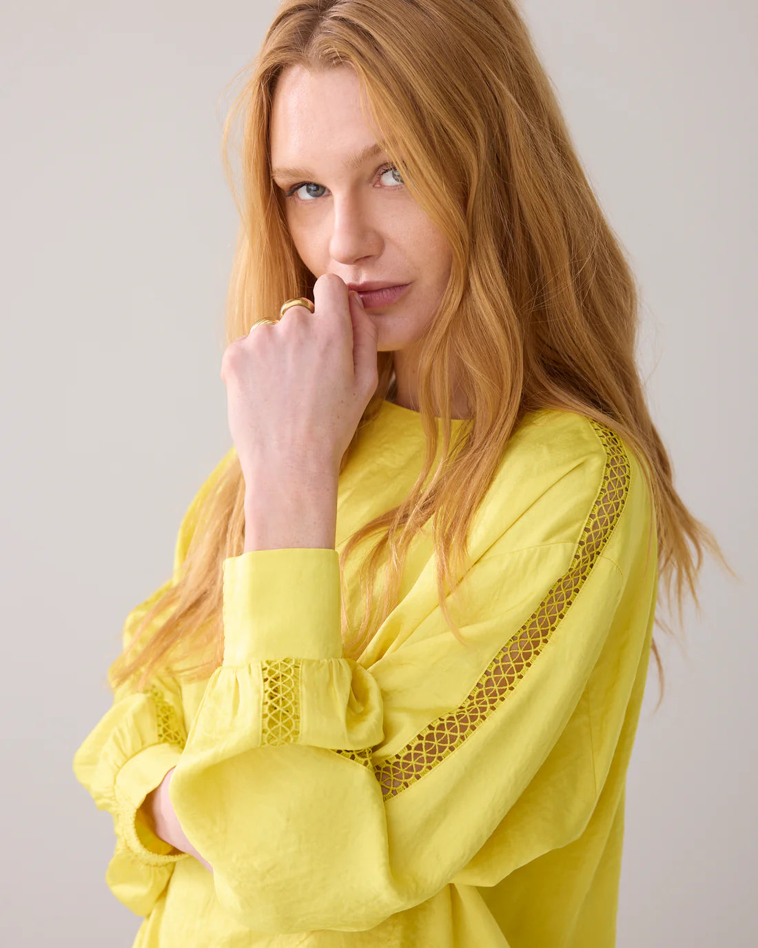 Silky Touch Batsleeve Top in Mimosa Yellow