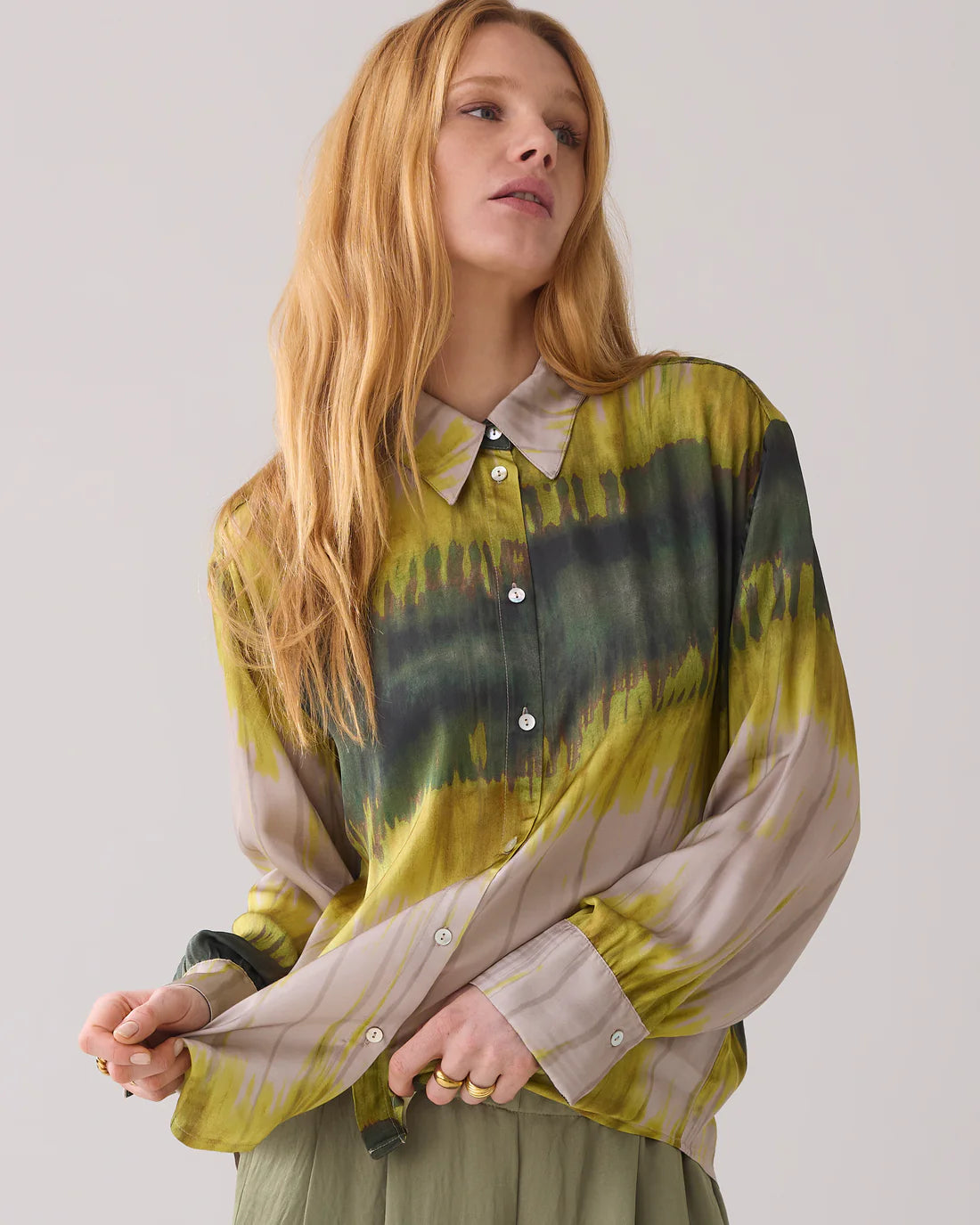 Tie Dye Stripe Blouse in Multicolour