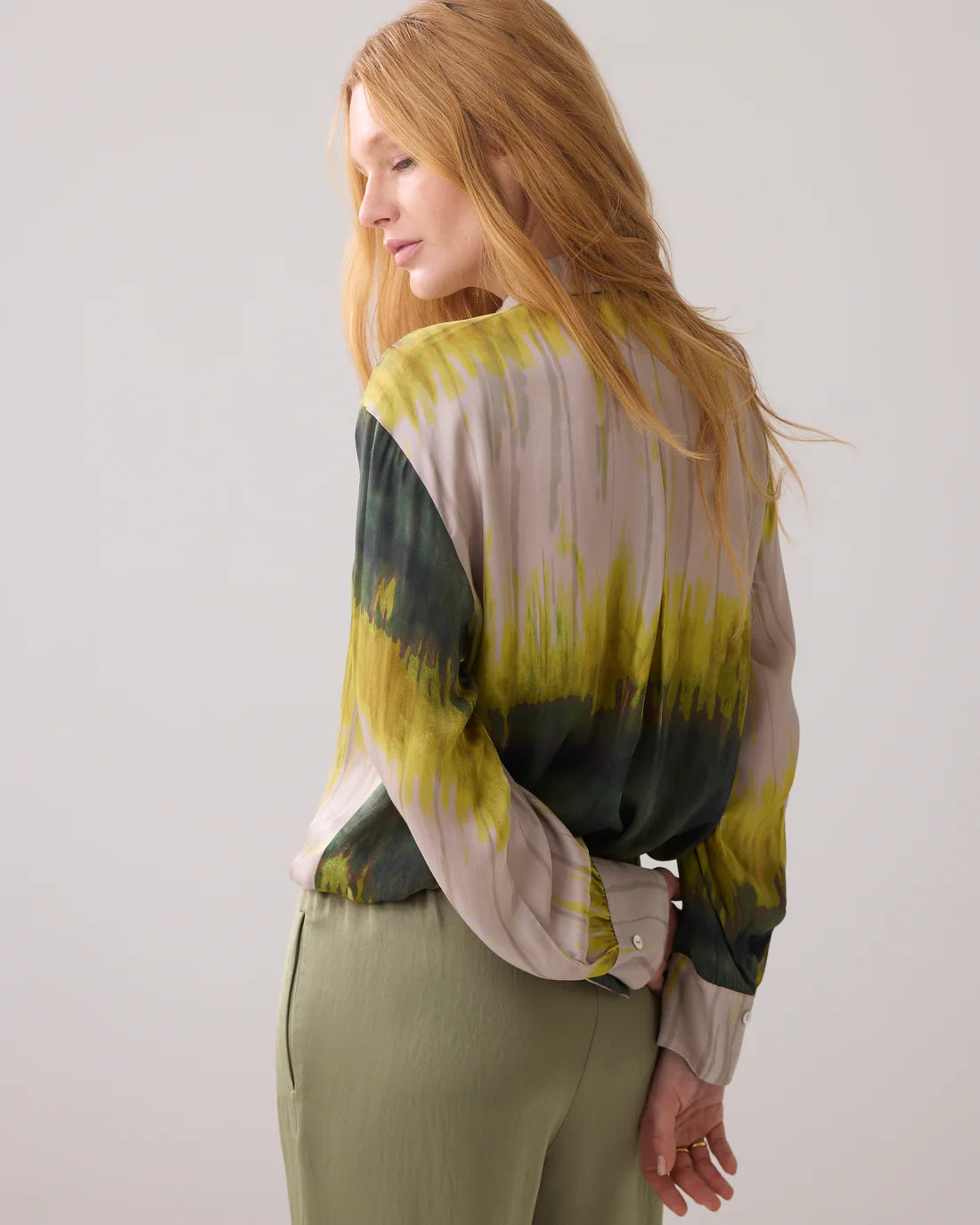 Tie Dye Stripe Blouse in Multicolour