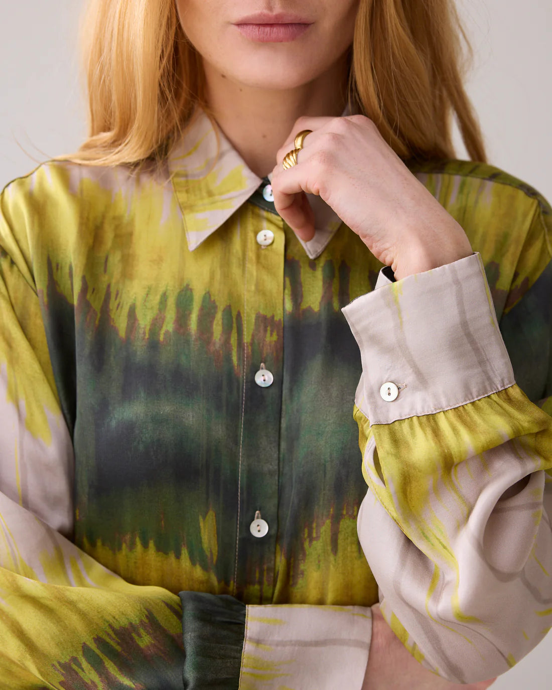 Tie Dye Stripe Blouse in Multicolour