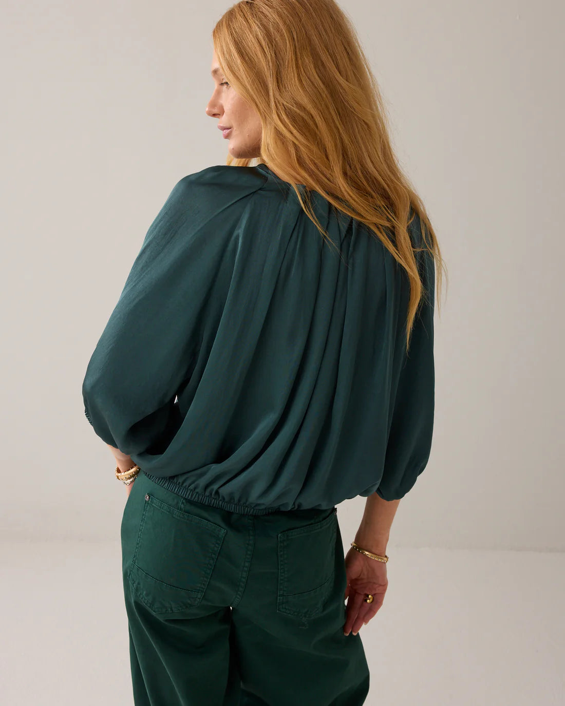 Reversible Silky Touch Top in Emerald Green