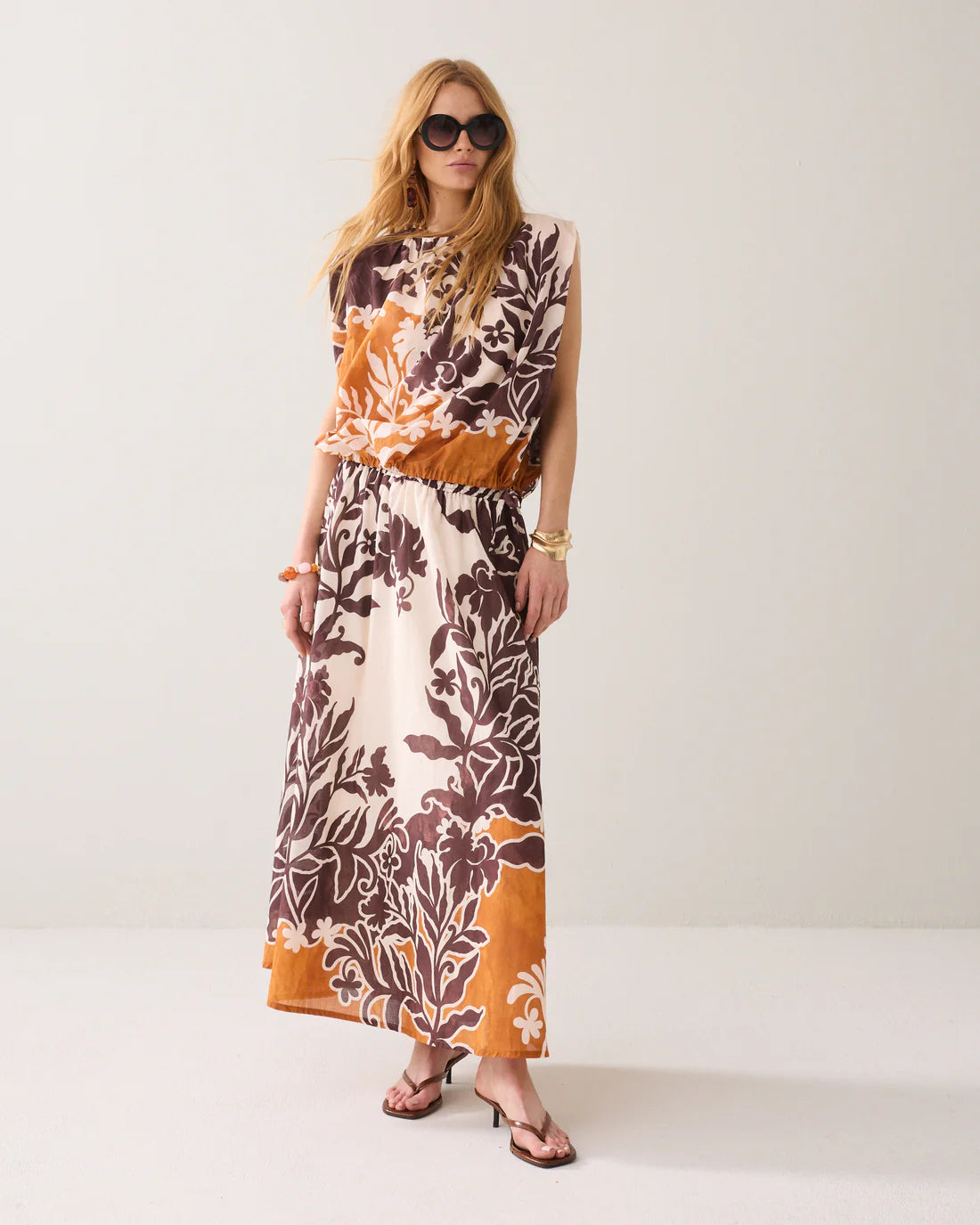 Reversible Print Top in Multicolour