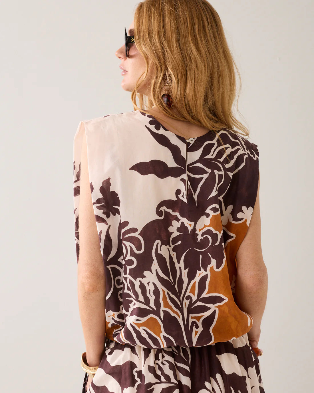 Reversible Print Top in Multicolour