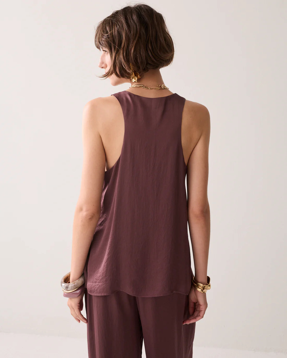Silky Touch Top in Deep Fig