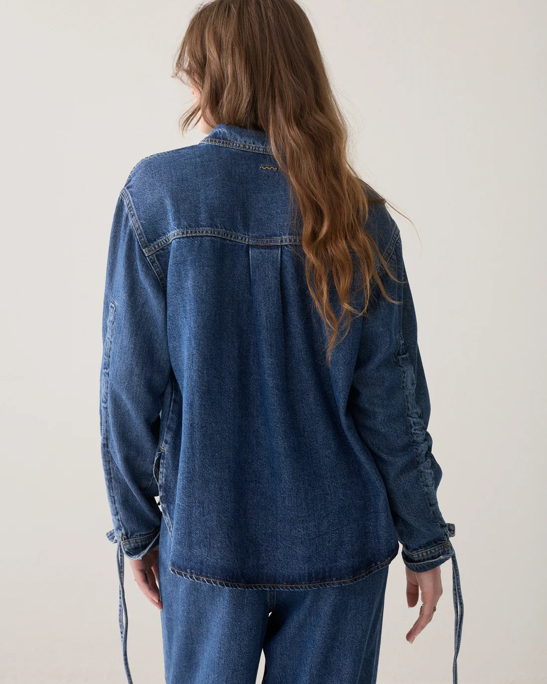 Boyfriend Tencel Blouse in Denim
