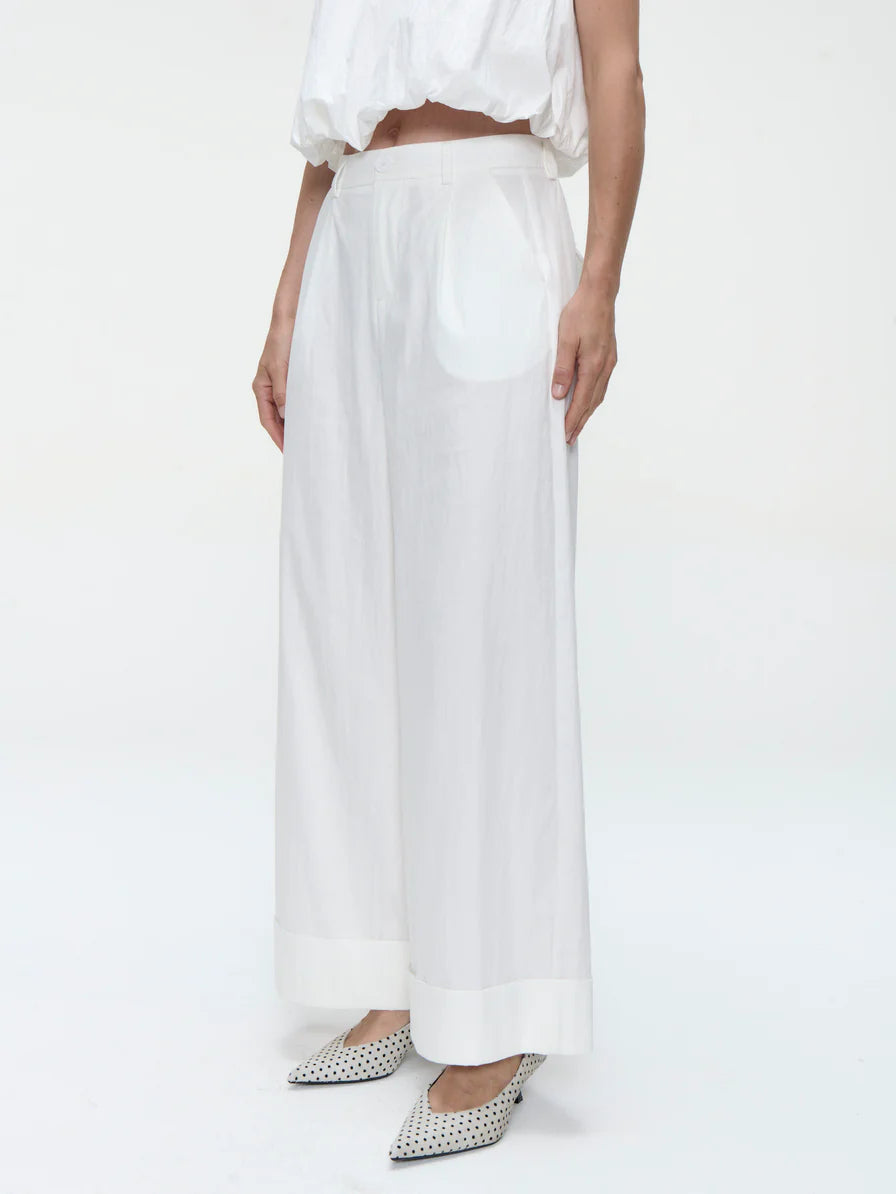 Mura Cotton Pants in White