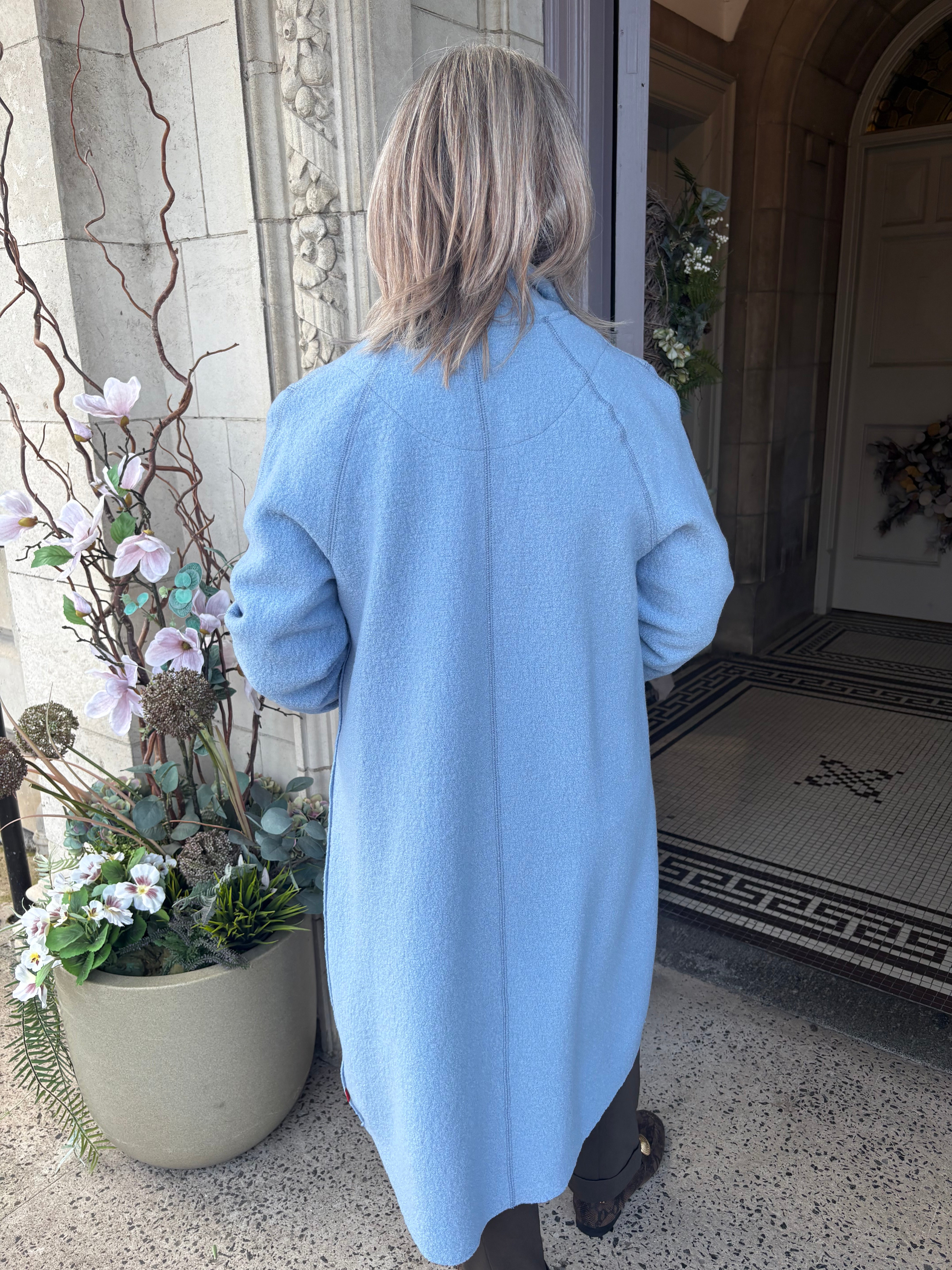 Coat in Light Blue
