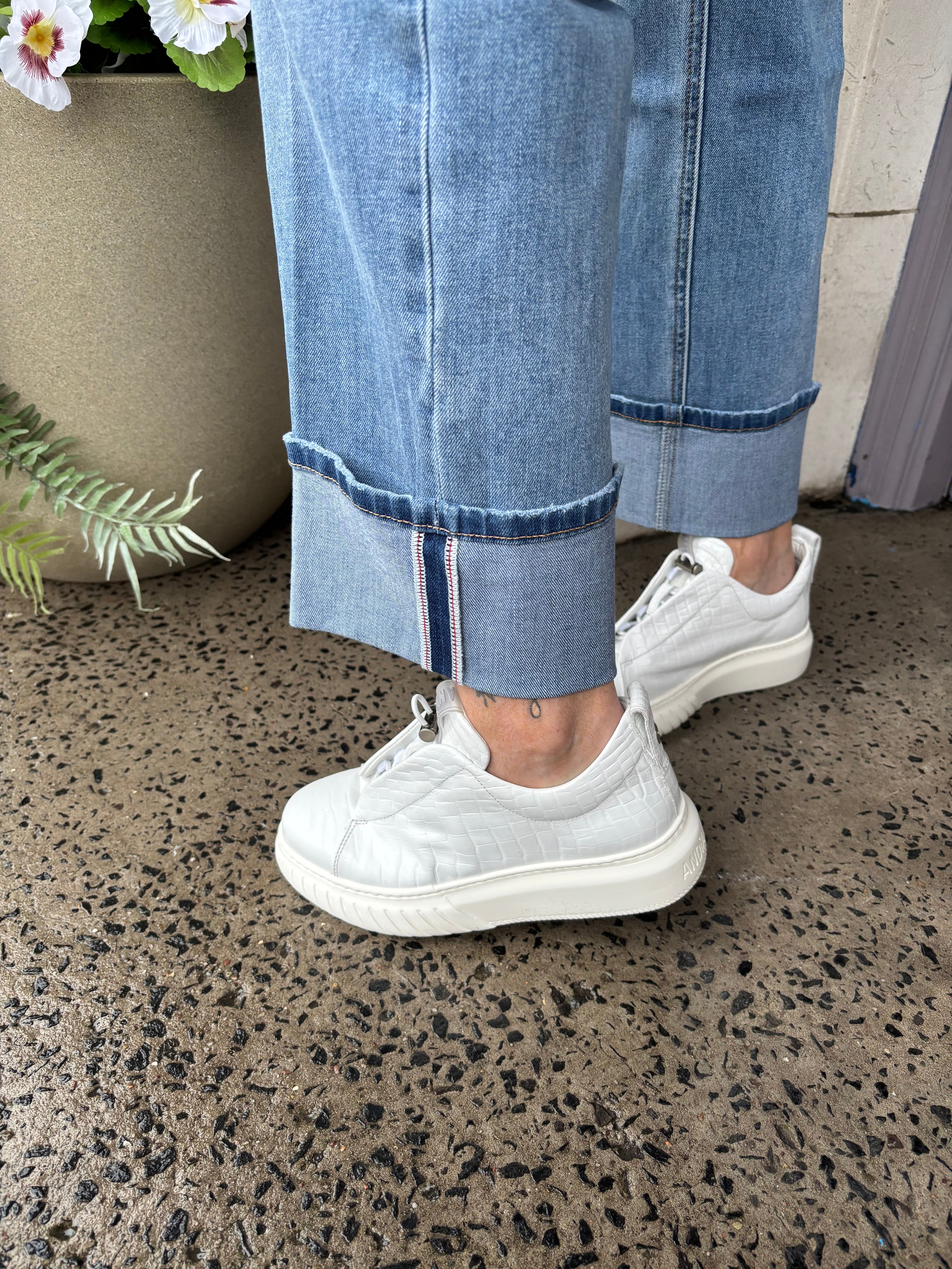 Kim High Hem and Scarf in Stone Used