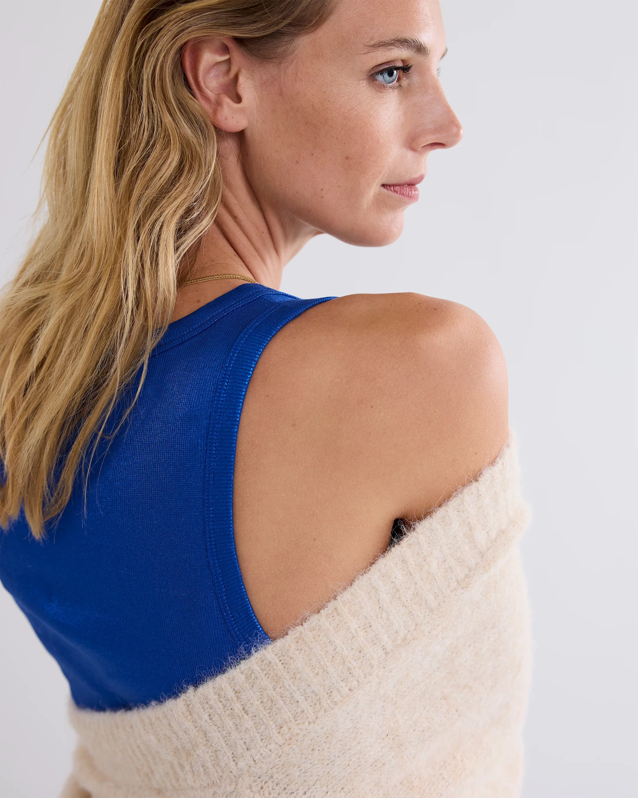 Cotton Rib Tanktop in Royal Blue