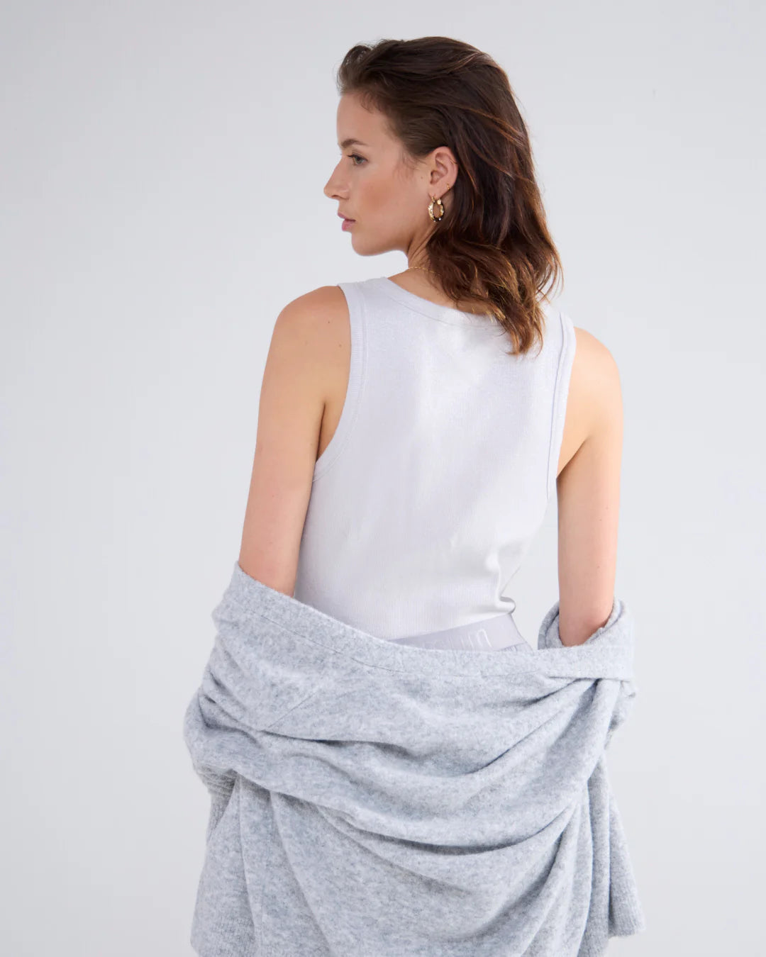 Cotton Rib Tanktop in Mist