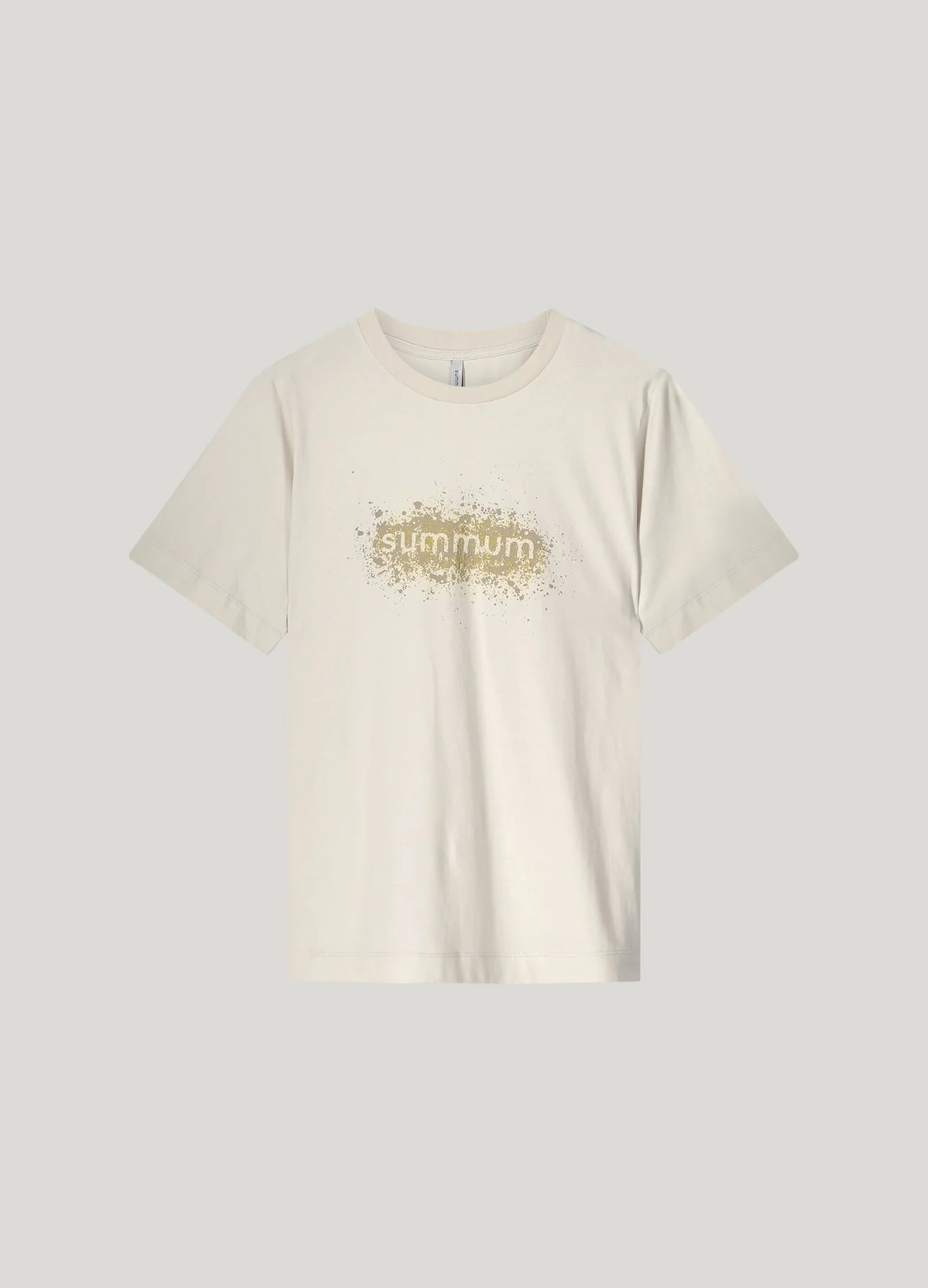 Round Neck Artwork T-Shirt in Ivory