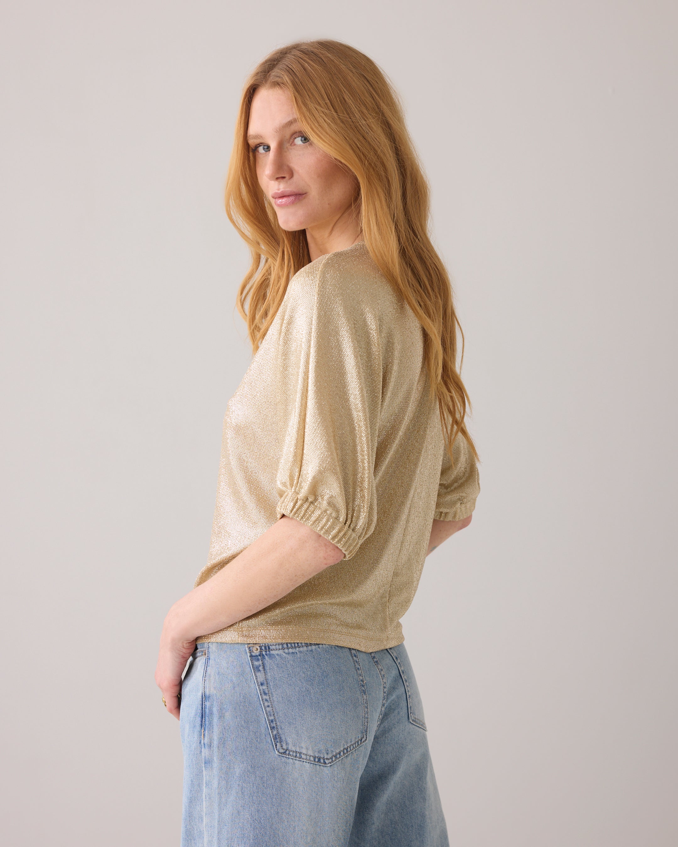 Batwing Boxy Top in Soft Camel