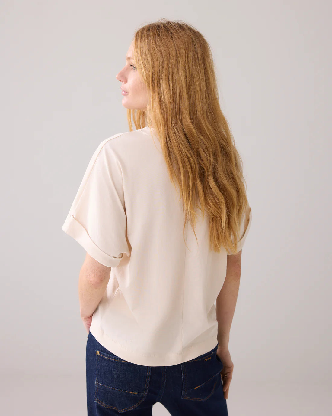 Boxy Artwork Tee in Ivory