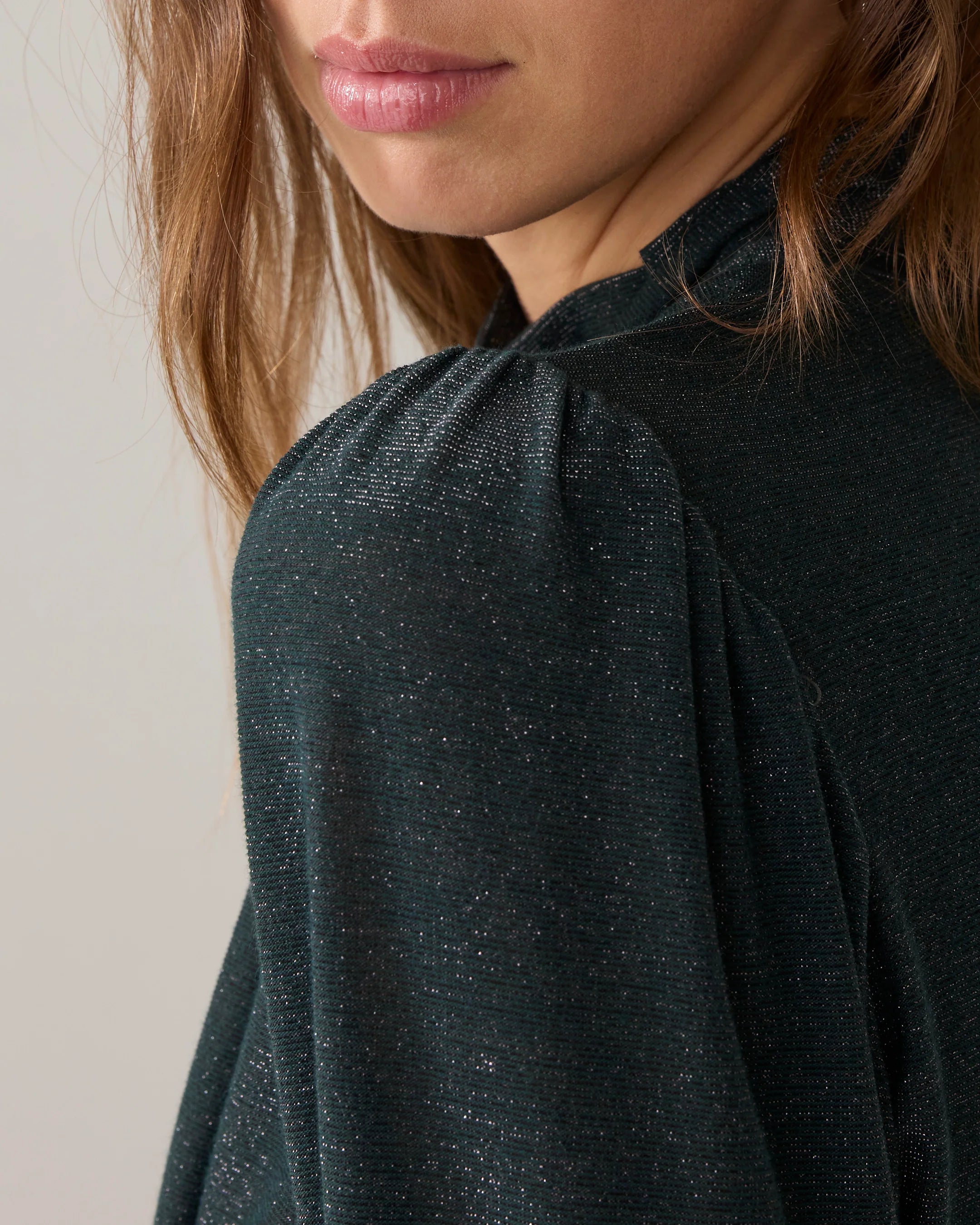 Soft Scarf Top in Emerald Green