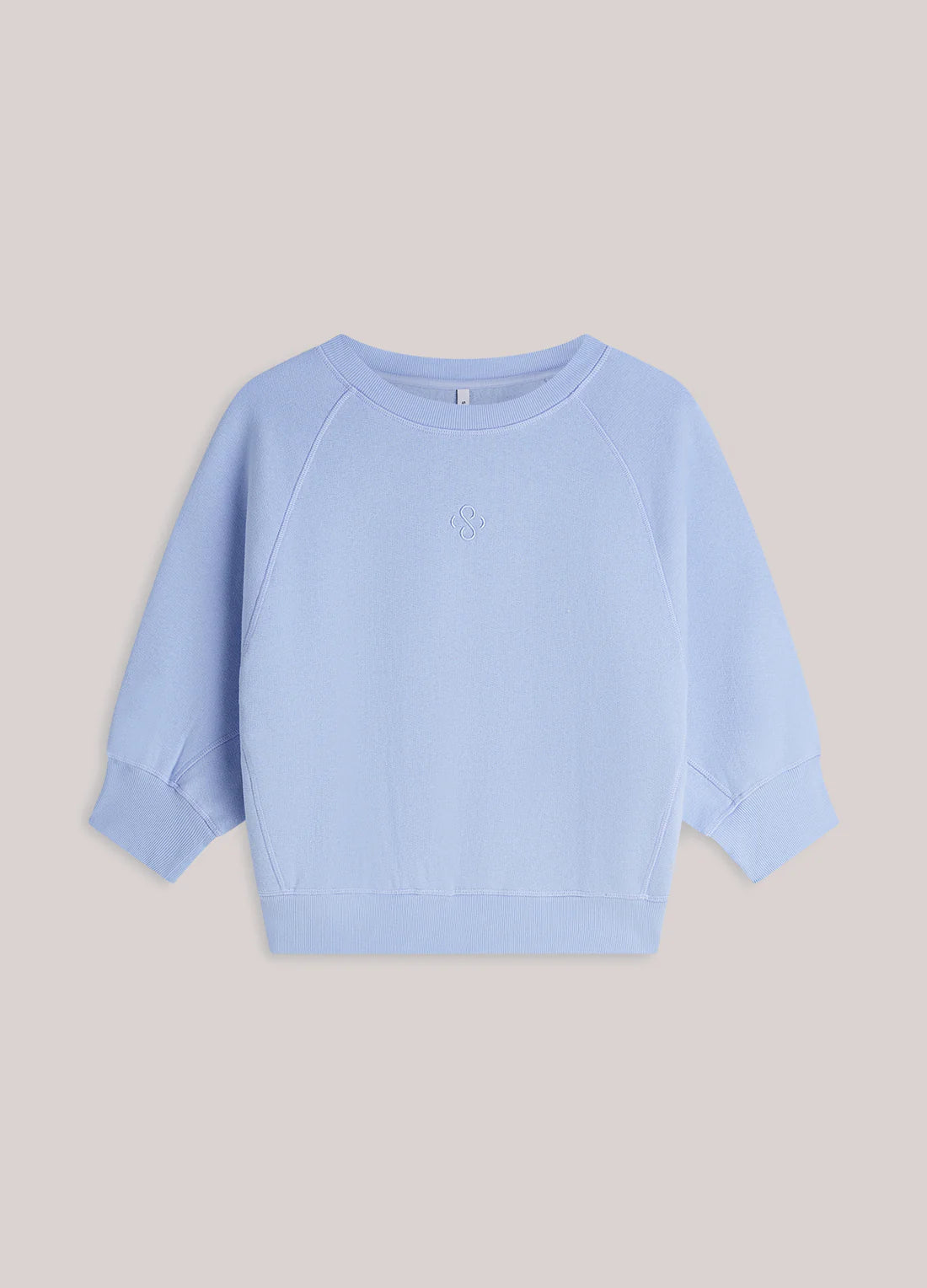 Loose Fit Bat Sleeve Jumoer in Soft Blue