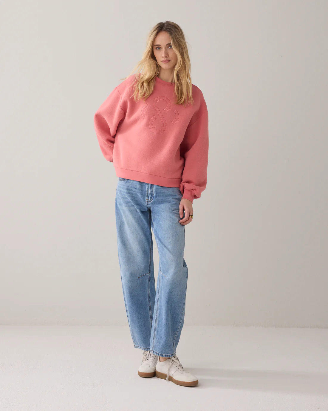 Soft Sweat Jumper in Faded Rose