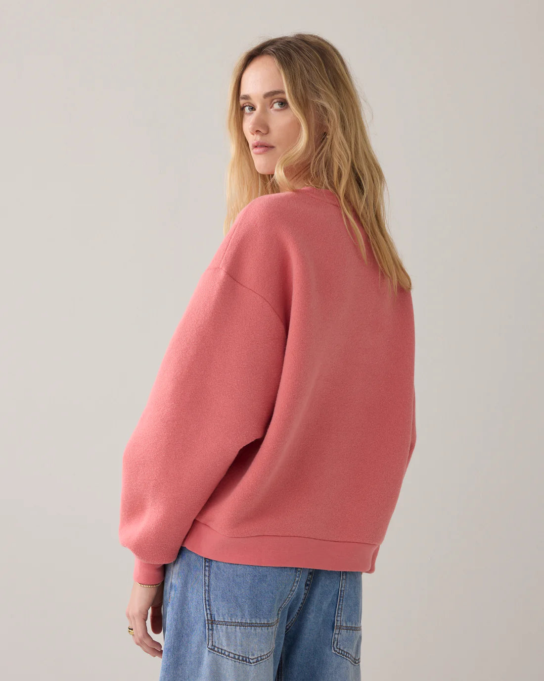 Soft Sweat Jumper in Faded Rose