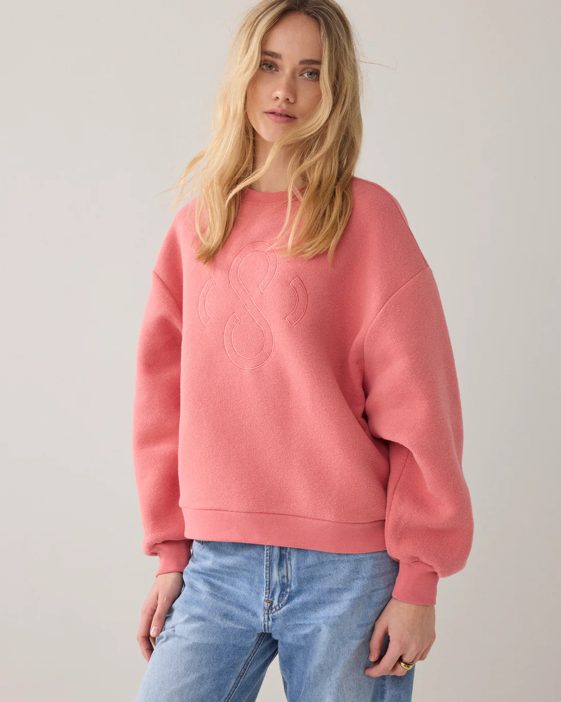 Soft Sweat Jumper in Faded Rose