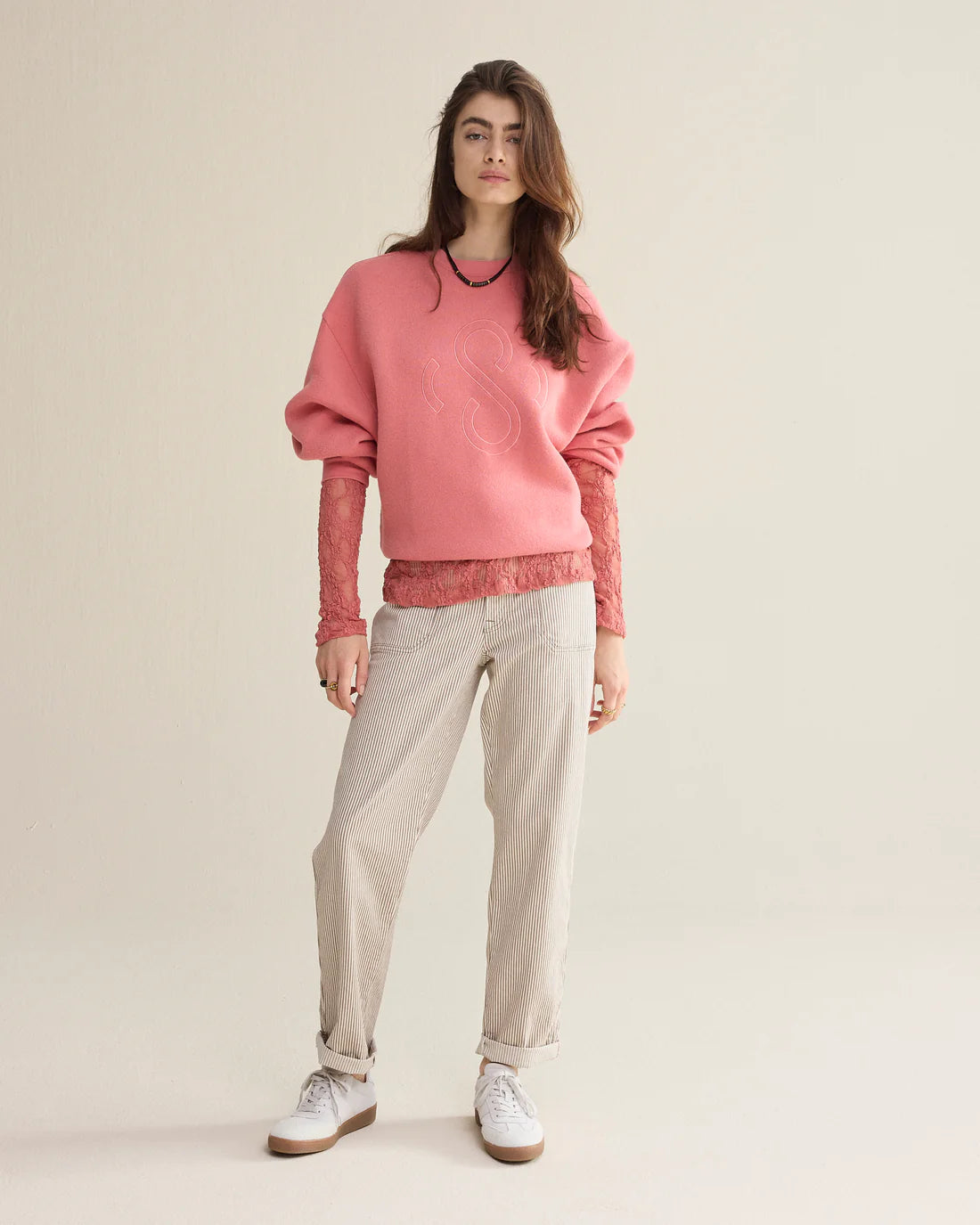 Soft Sweat Jumper in Faded Rose