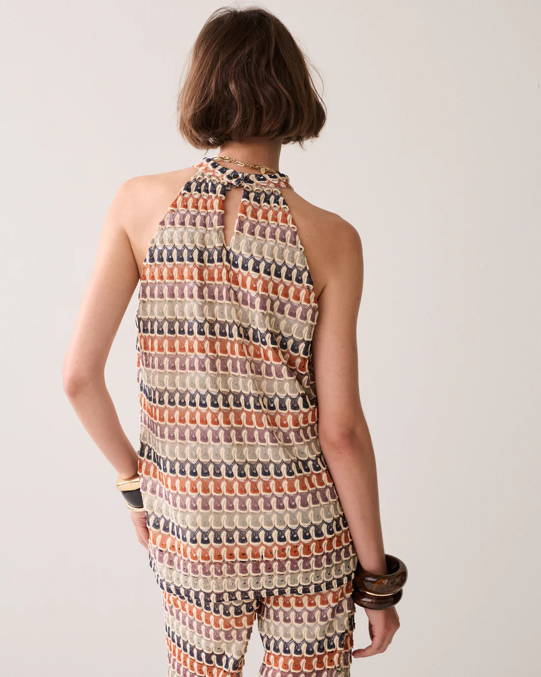 Crochet Halter Top in Multicolour