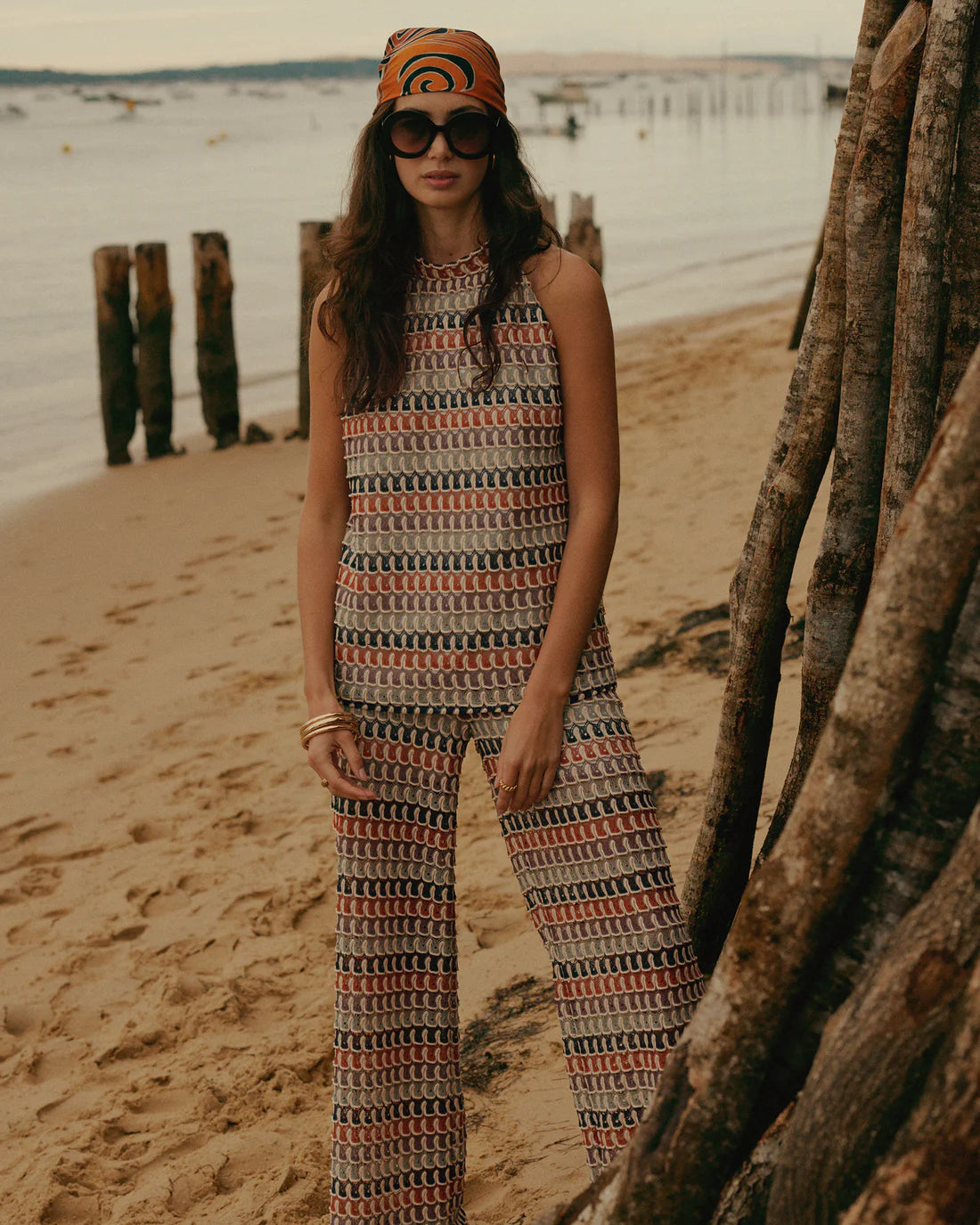 Crochet Halter Top in Multicolour