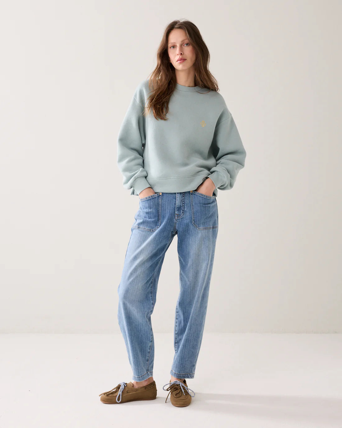 Soft Sweat Jumper in Glacier Blue