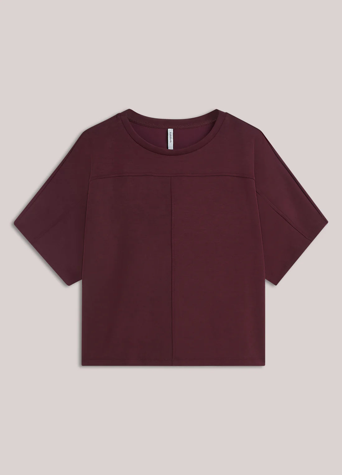Soft Scuba Boxy Top in Dark Burgundy