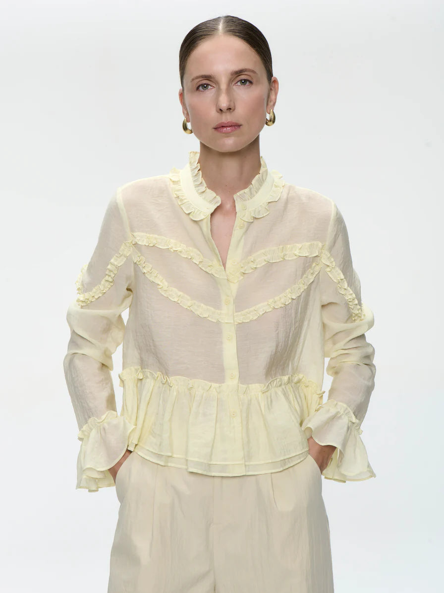 Netty Bohemian Style Blouse in Yellow