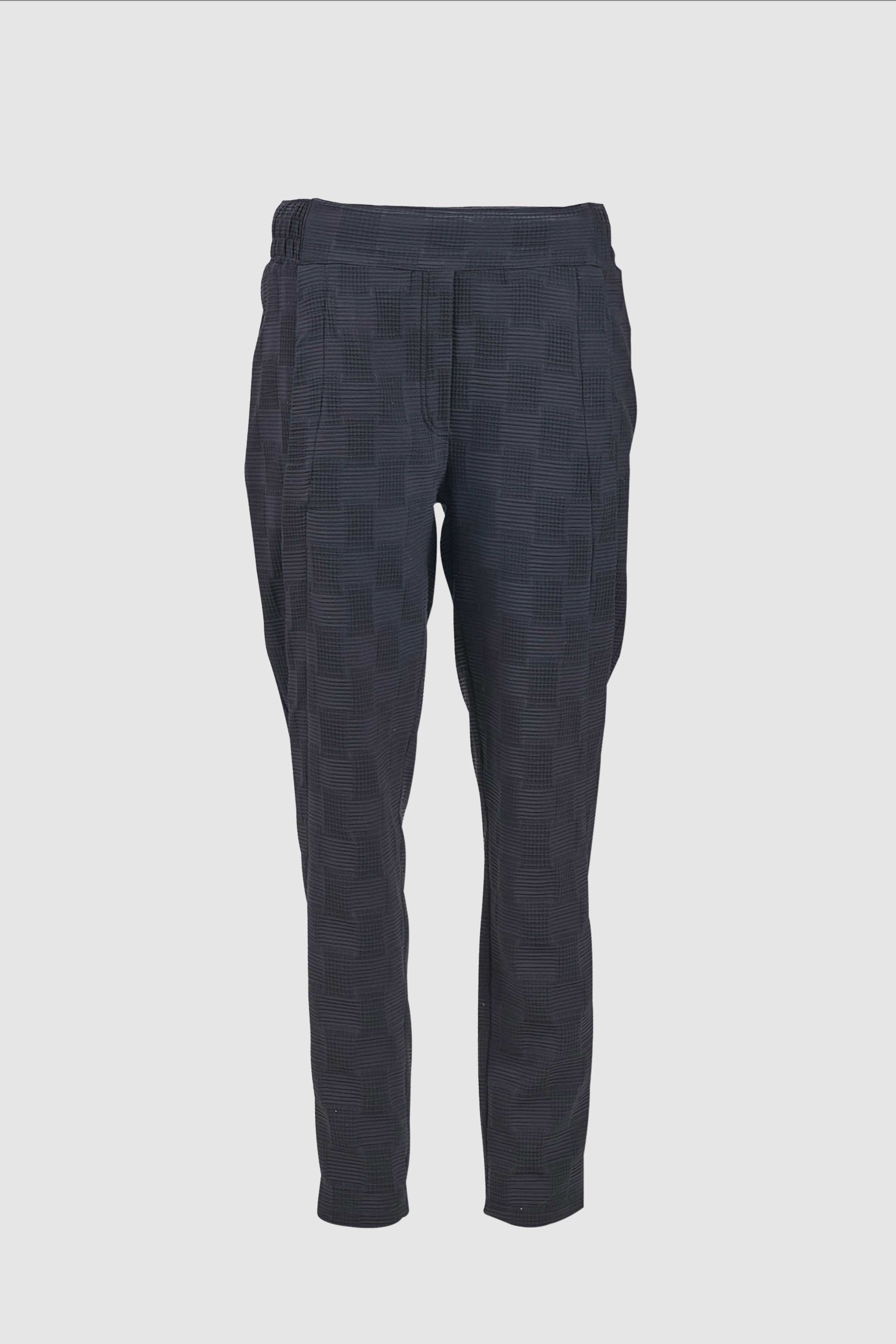 Slim Leg Bubble Trousers in Black